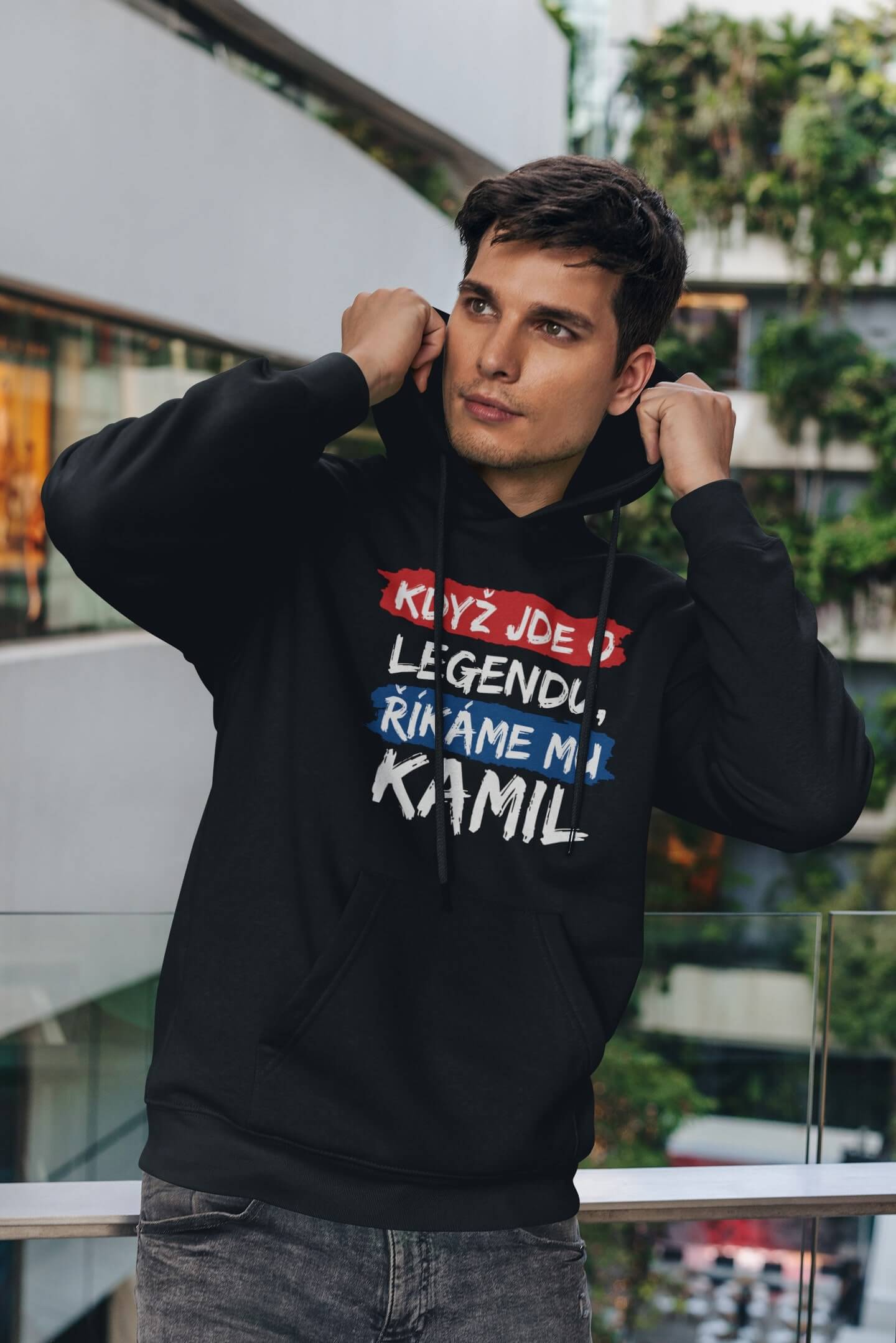 Pánská mikina Kamil Barva: Černá