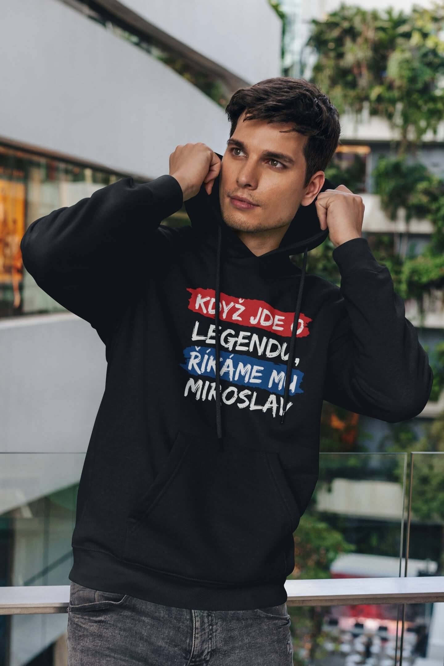 Pánská mikina Miroslav Barva: Černá