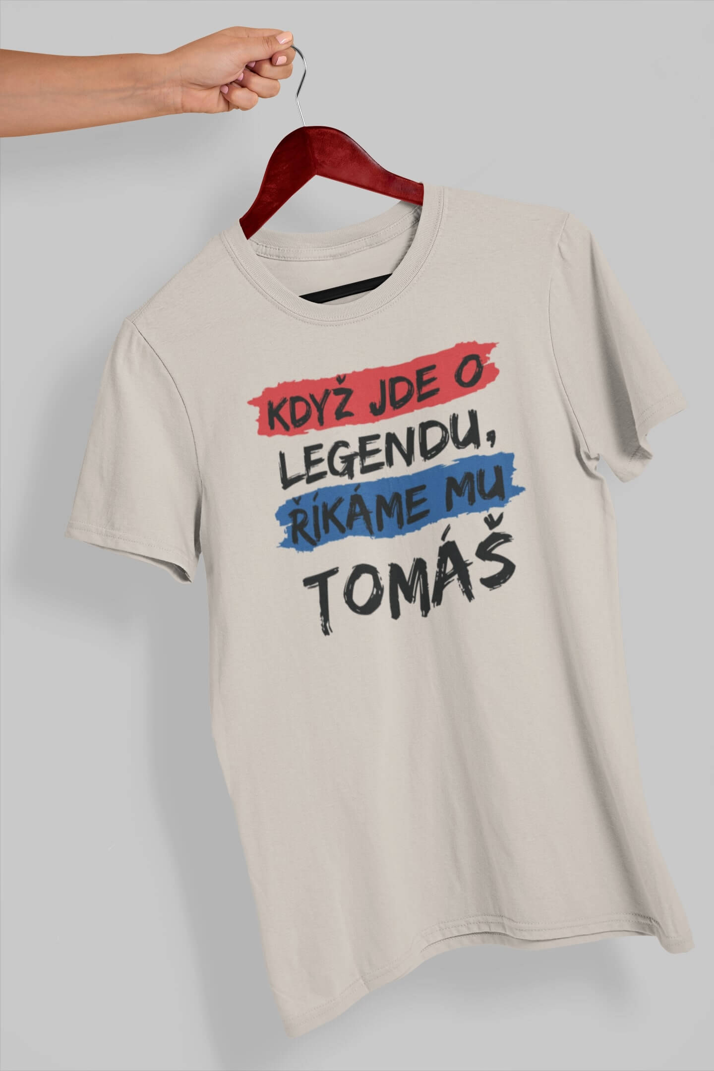 Pánské tričko Tomáš Barva: Ledově šedá