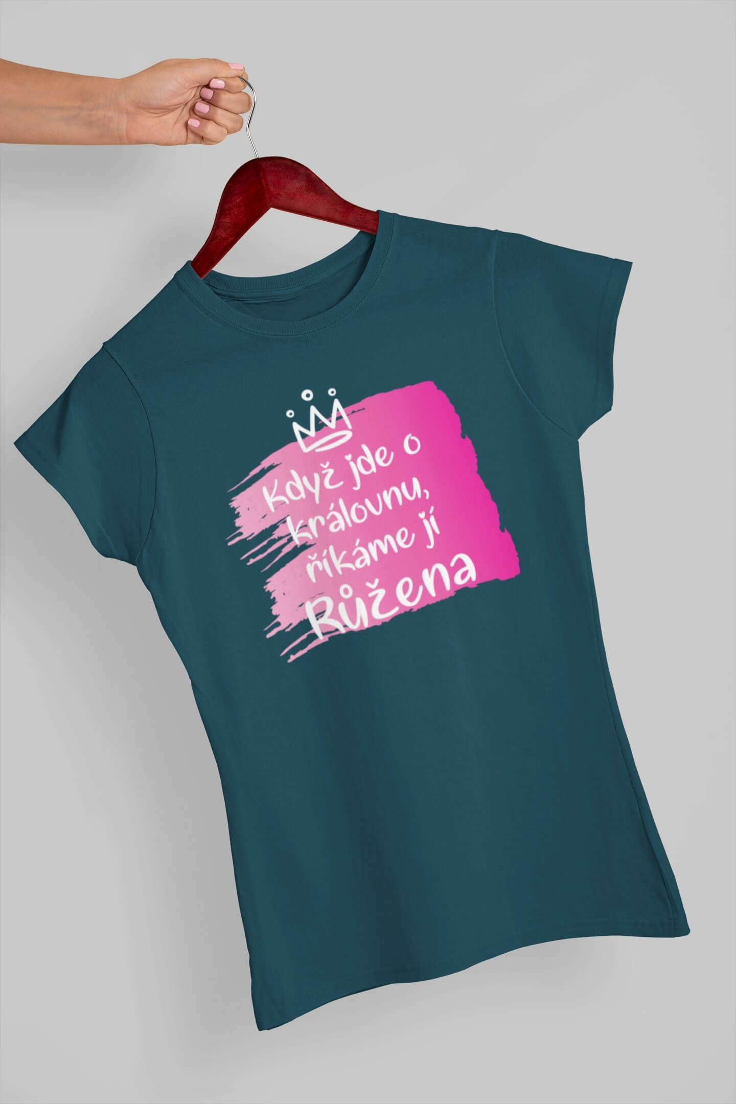 Dámské tričko Růžena Barva: Petrolejová modrá