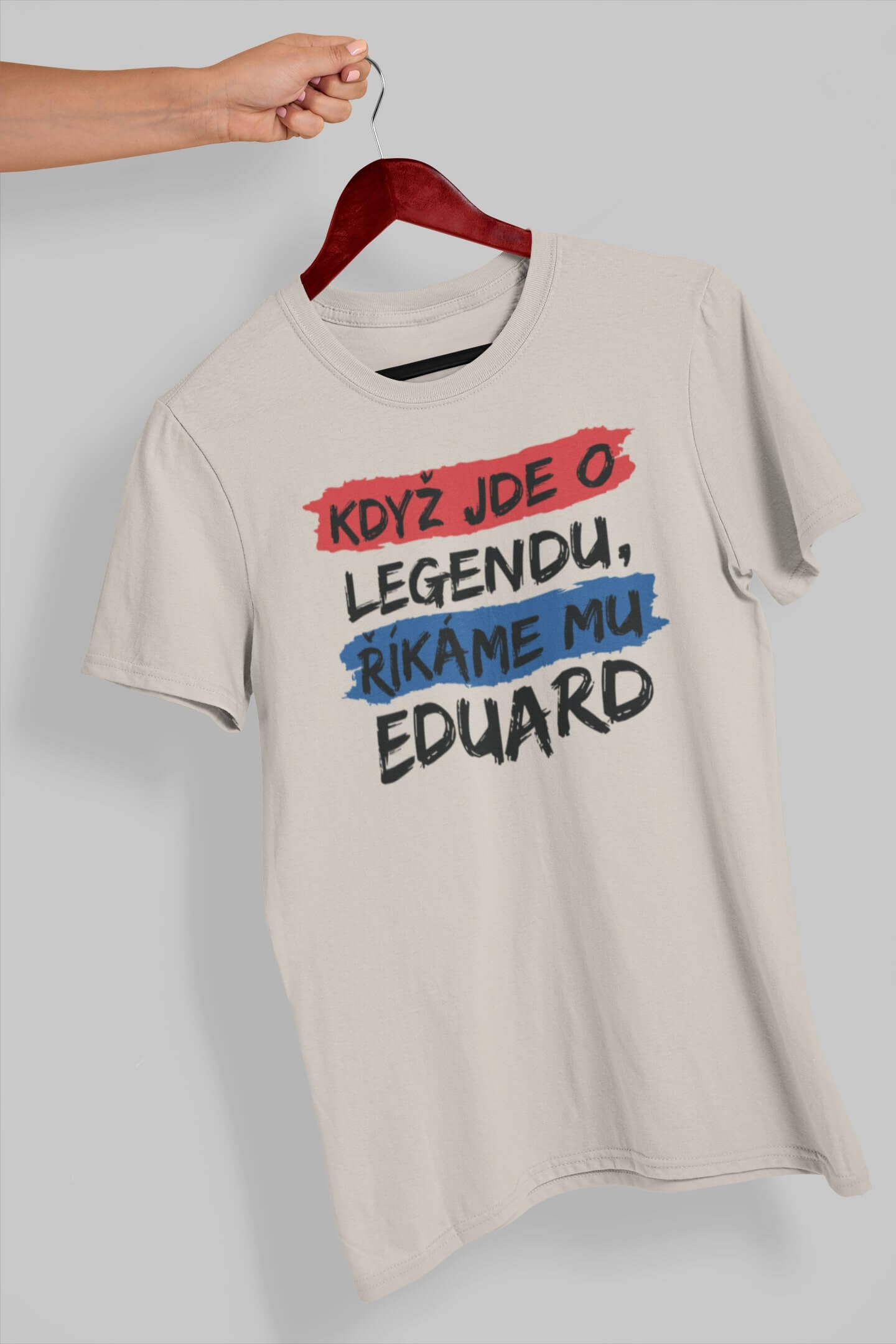 Pánské tričko Eduard Barva: Ledově šedá