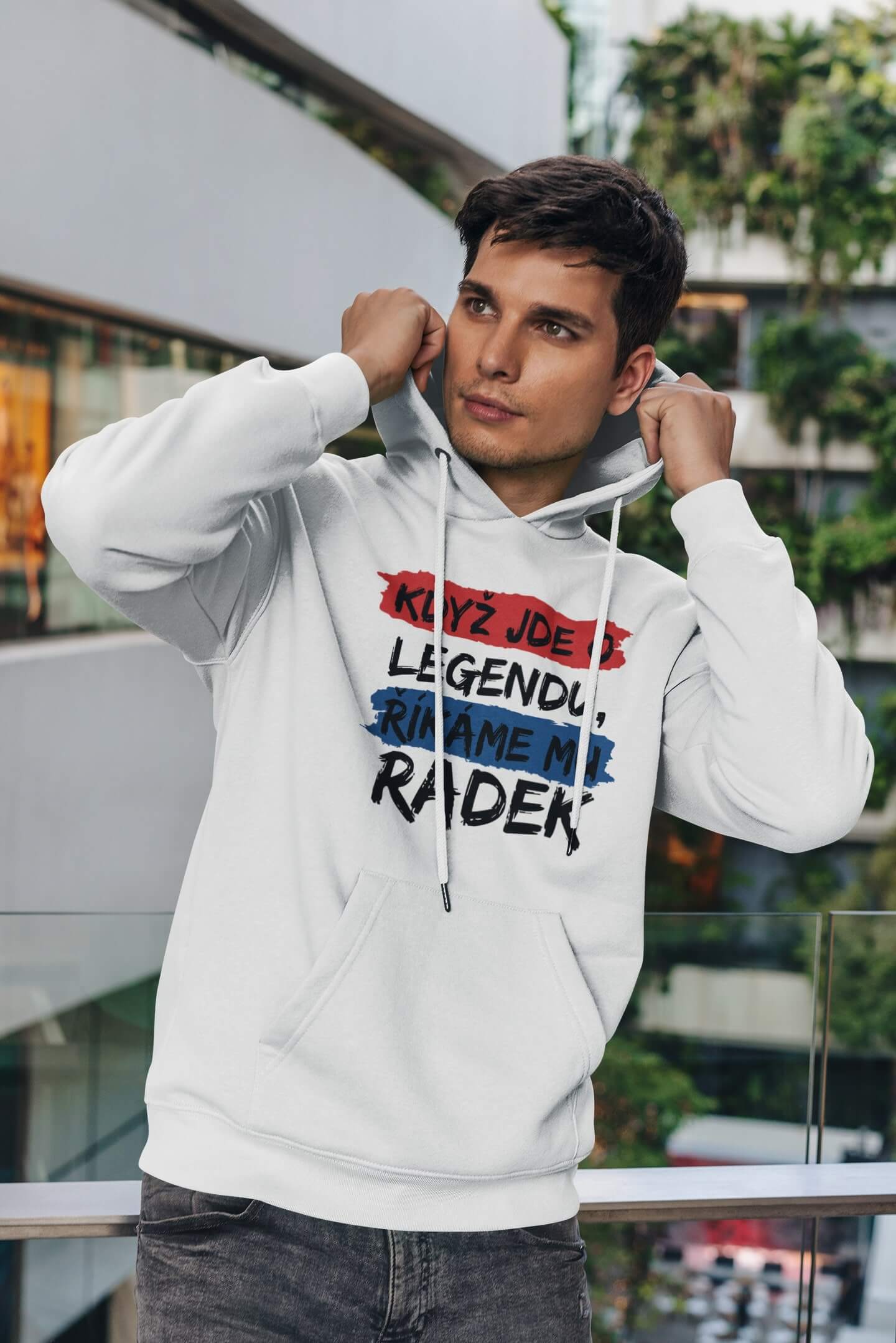 Pánská mikina Radek Barva: Bíla