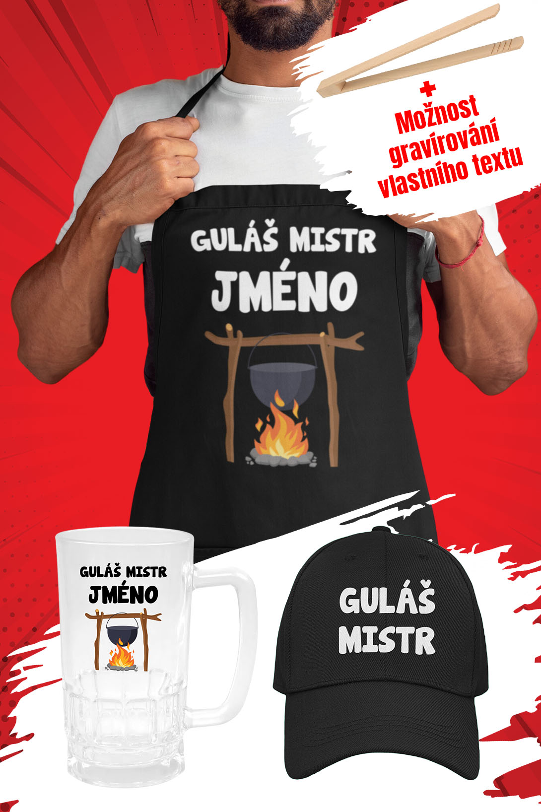 ZÁSTĚRA SET - GULÁŠ MISTR S VLASTNÍM JMÉNEM