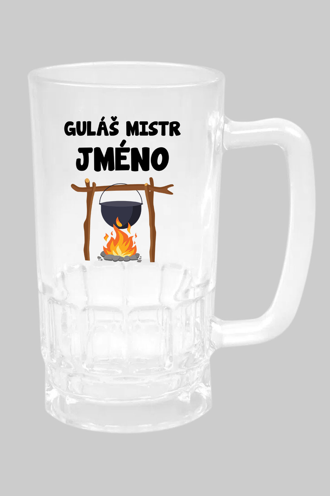 Skleněný půllitr na pivo Guláš mistr
