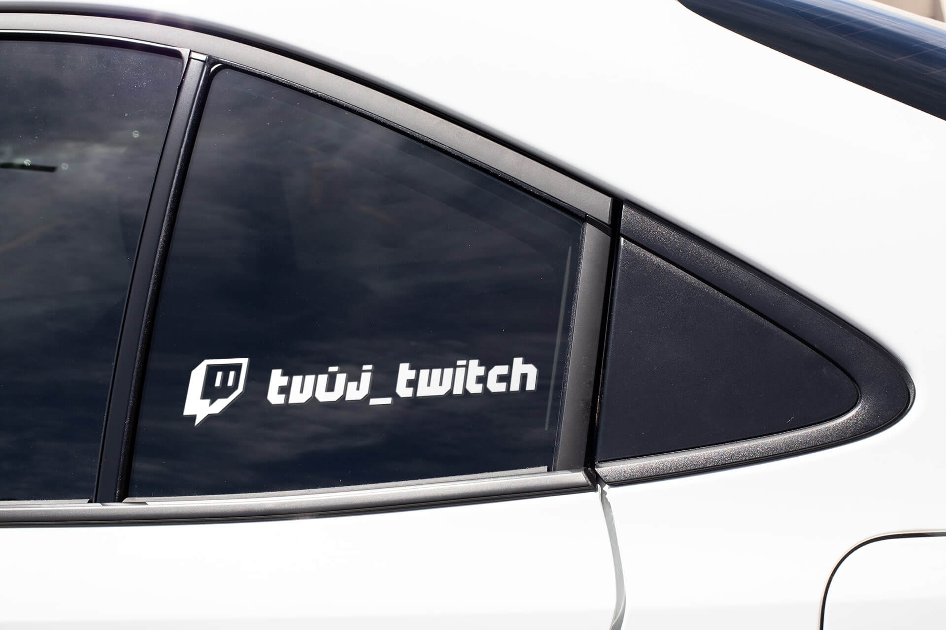 Nálepka Tvůj twitch Barva: Bílá, Velikost: Šířka 10cm