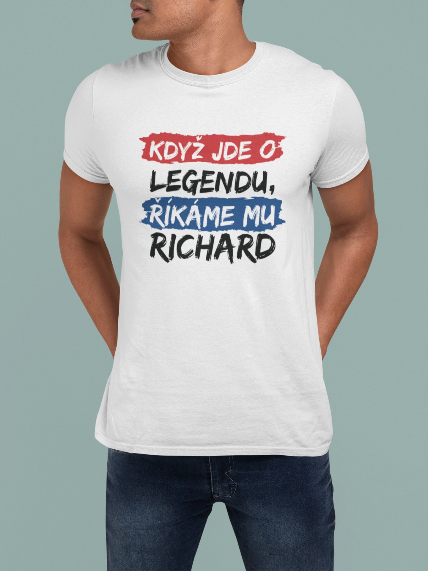 Pánske tričko Richard Barva: Bíla