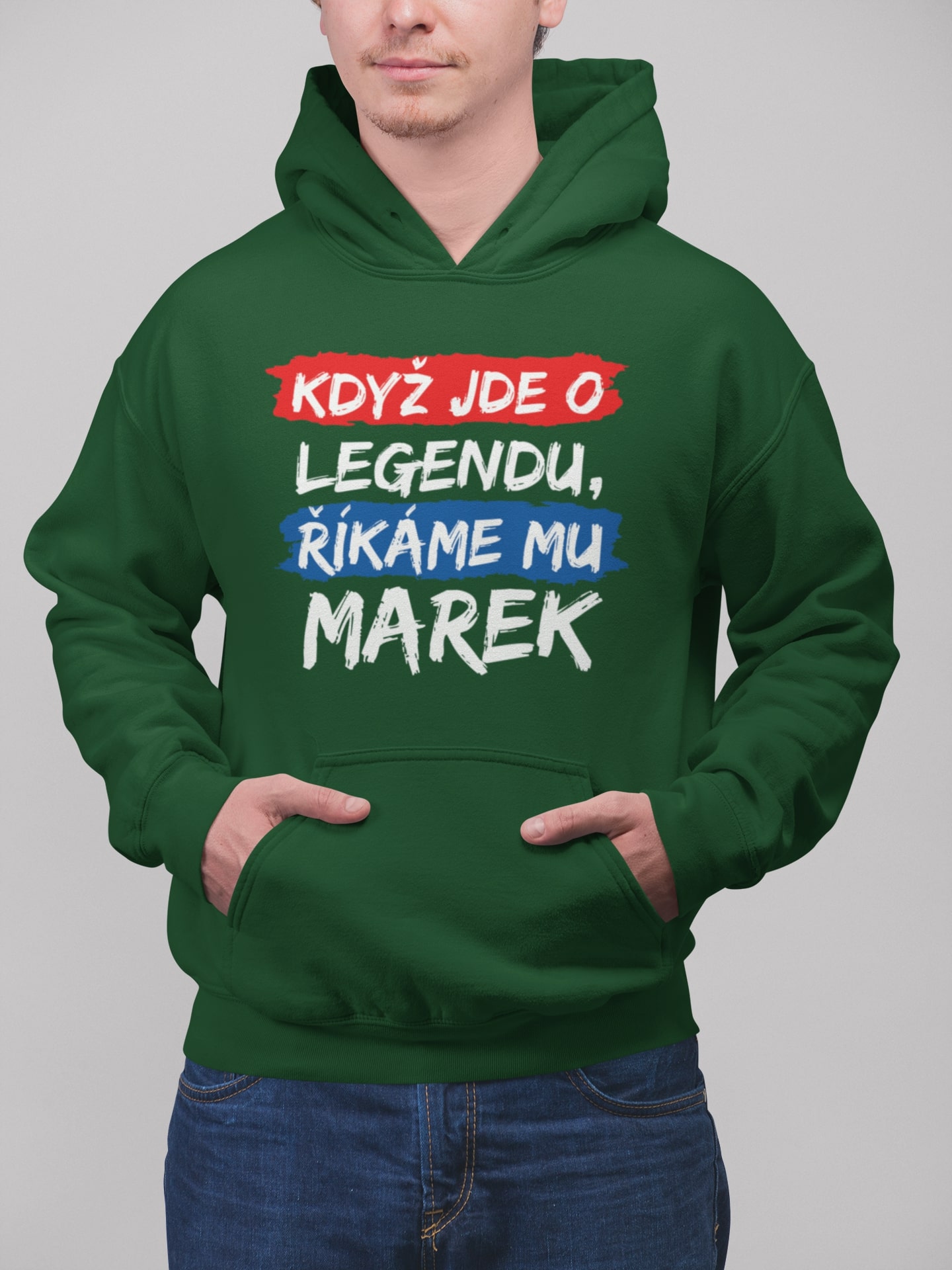 Pánska mikina Marek Barva: Láhvově zelená