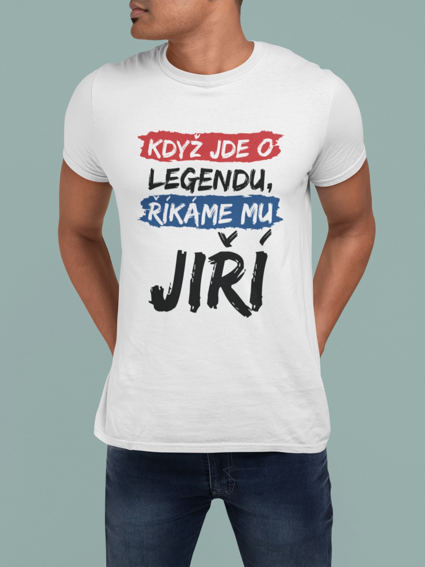 Pánske tričko Jiří Barva: Bíla