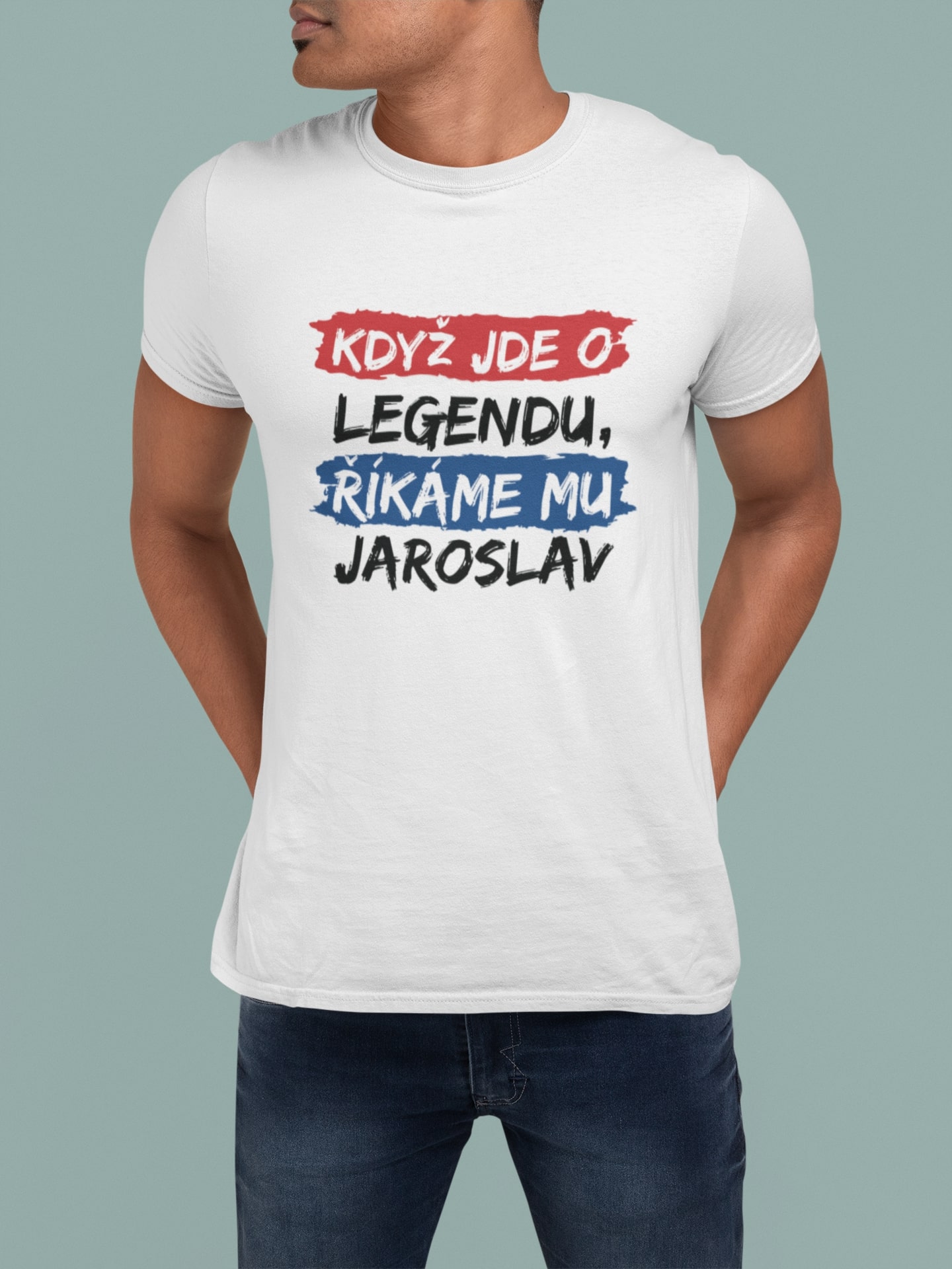 Pánske tričko Jaroslav Barva: Bíla