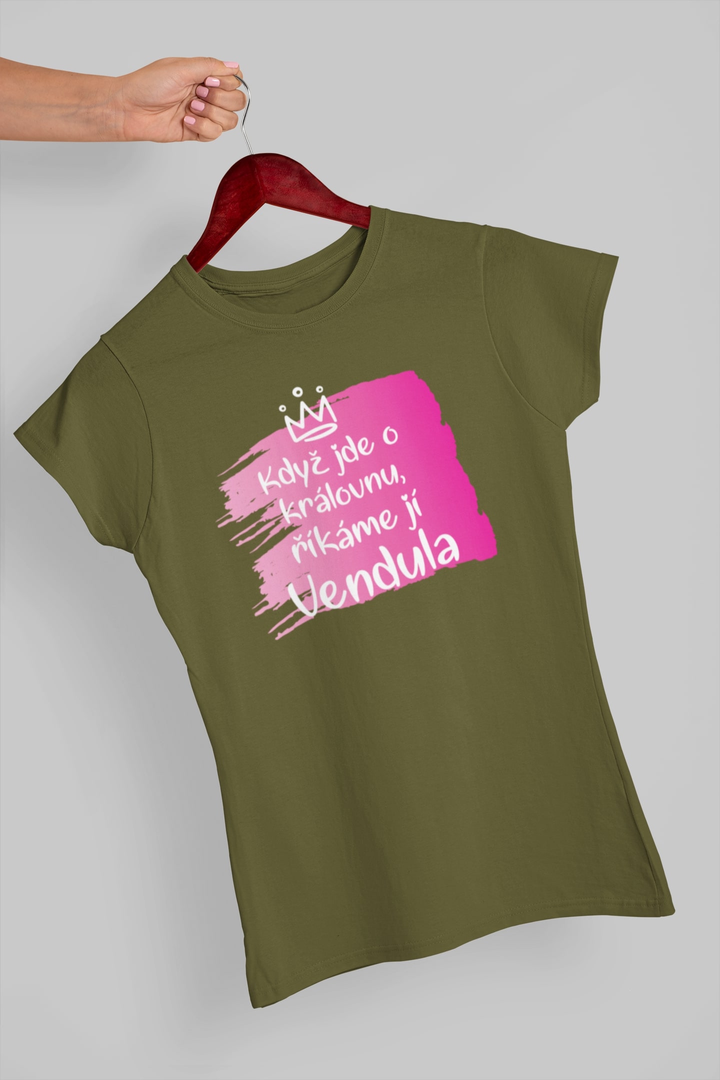 Dámské tričko Vendula Barva: Khaki