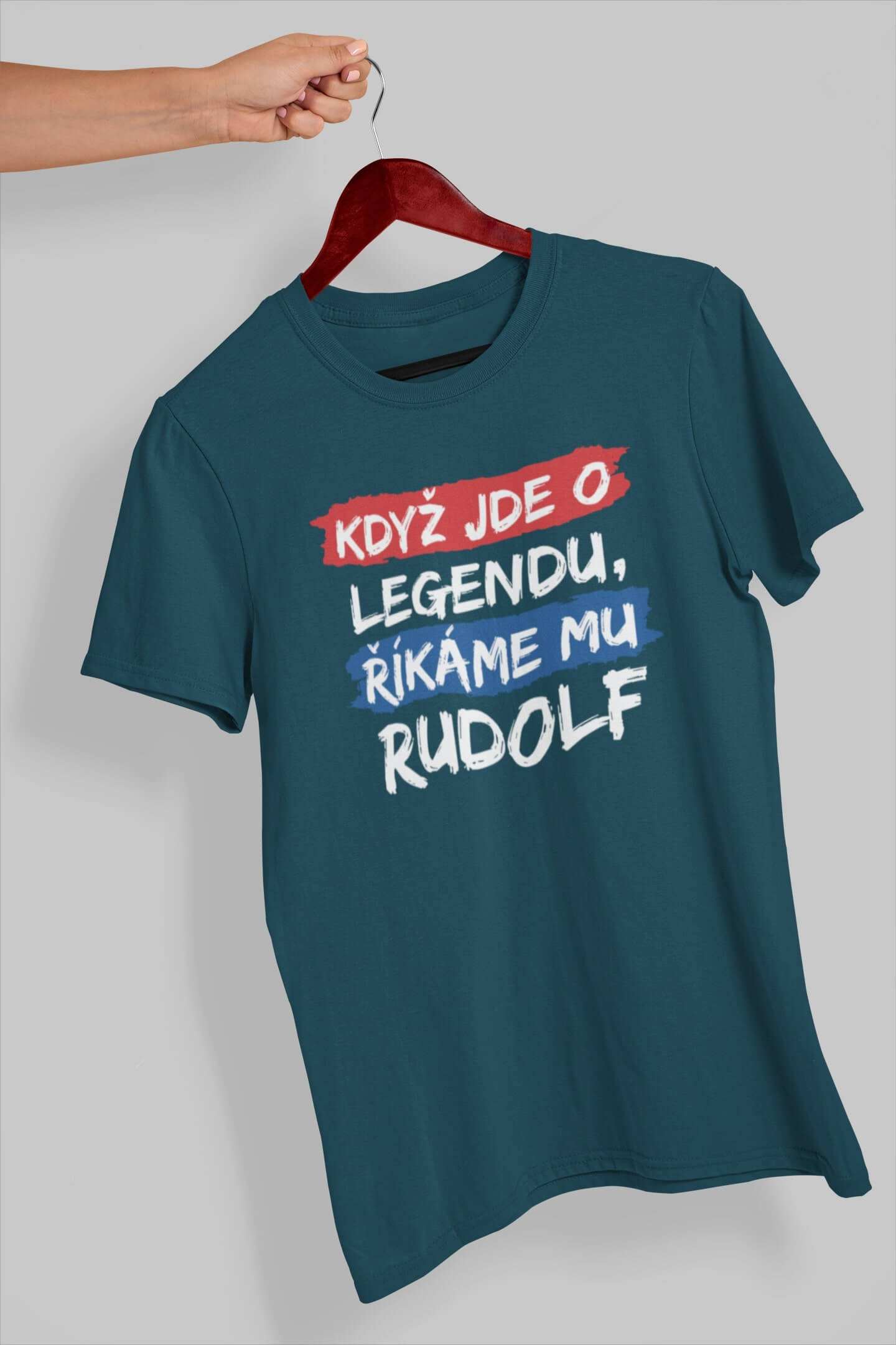 Pánské tričko Rudolf Barva: Petrolejová modrá