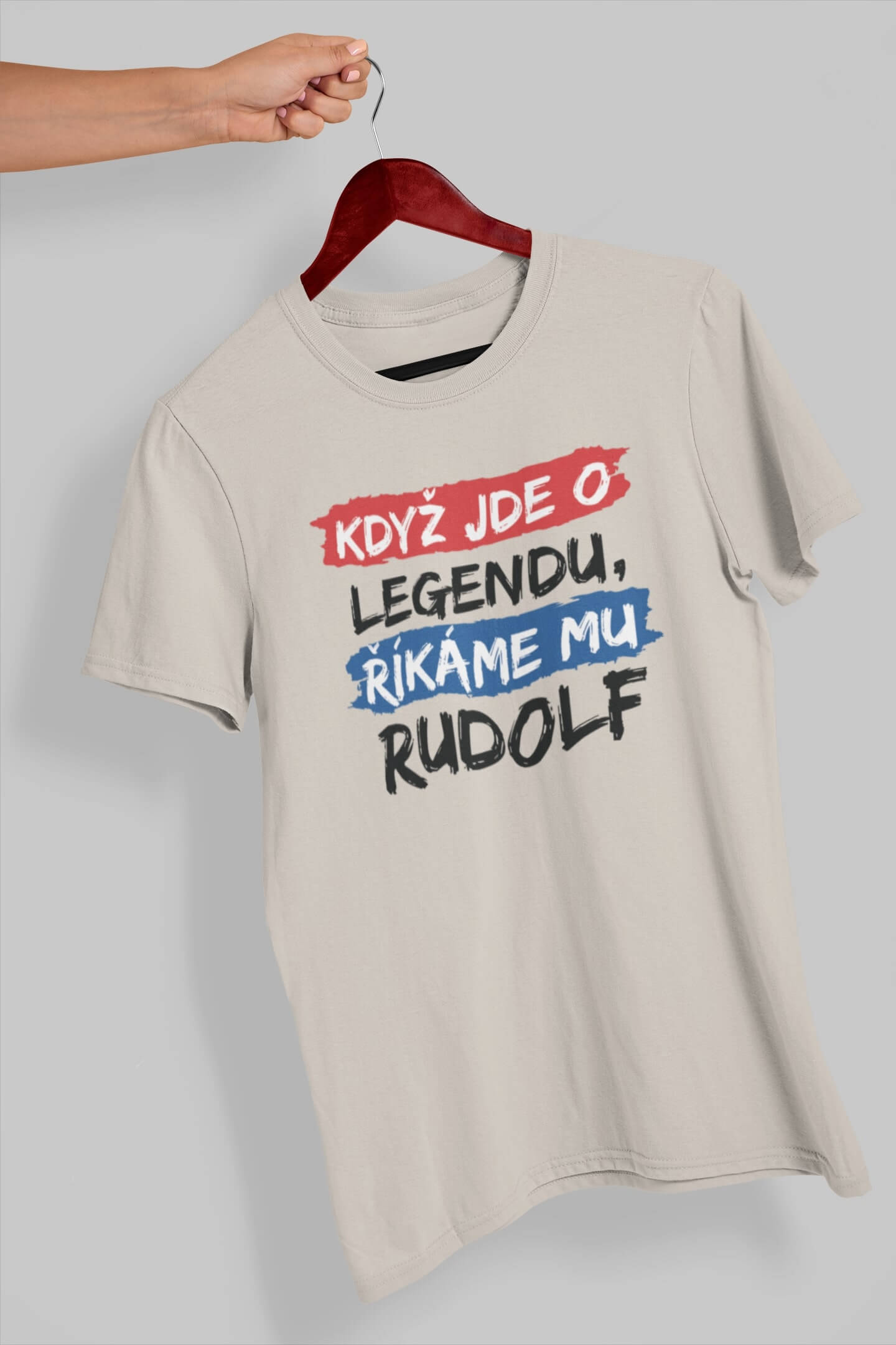 Pánské tričko Rudolf Barva: Ledově šedá