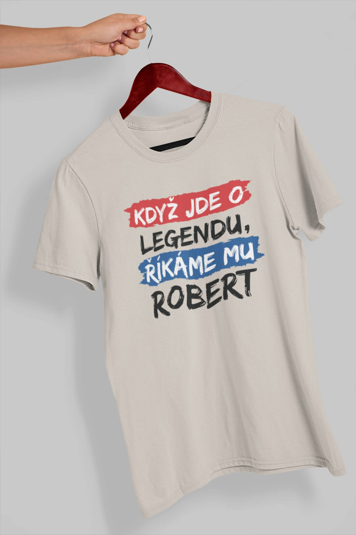 Pánské tričko Robert Barva: Ledově šedá