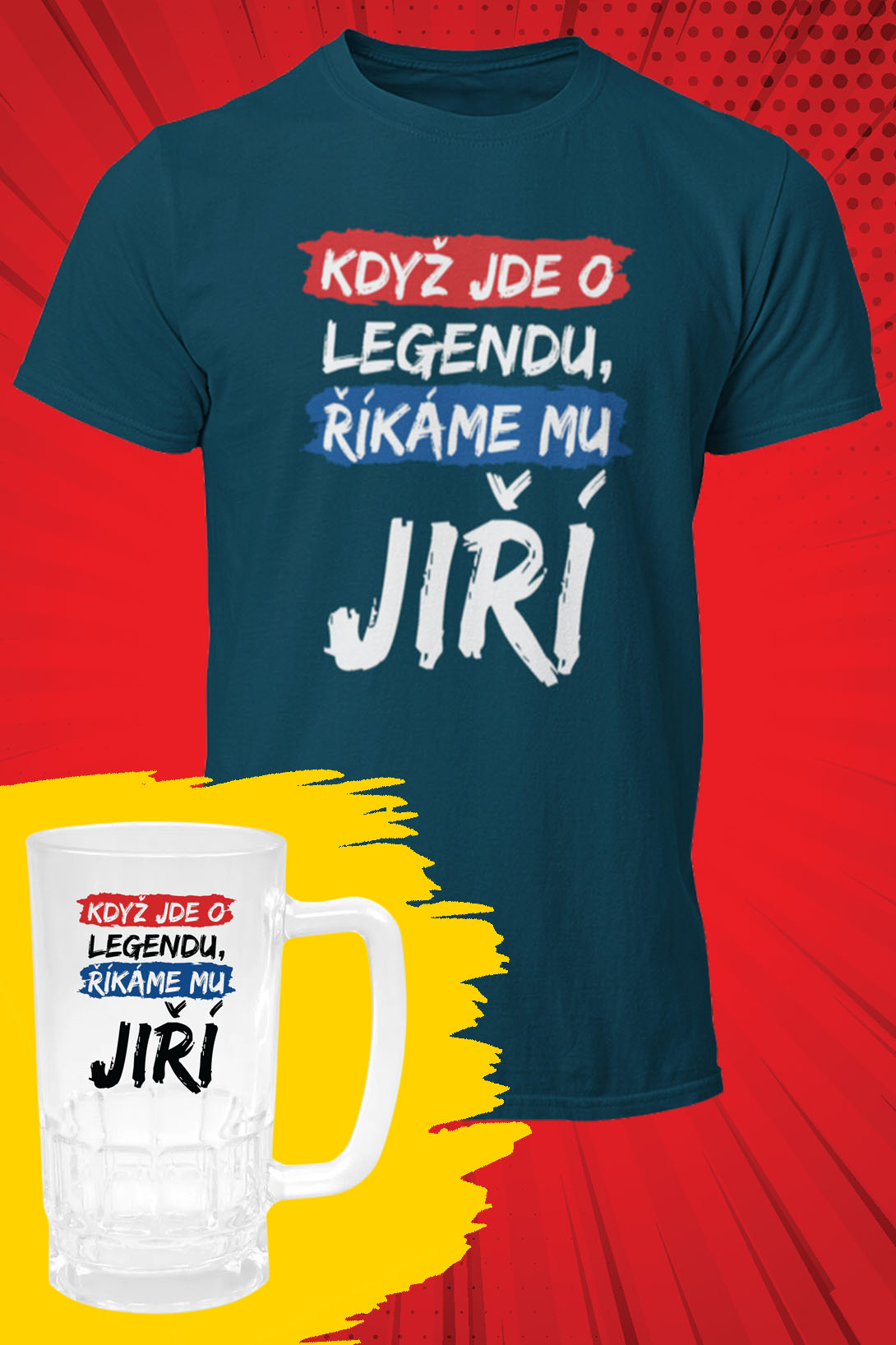 Pánské tričko Jiří - SET Barva: Petrolejová modrá