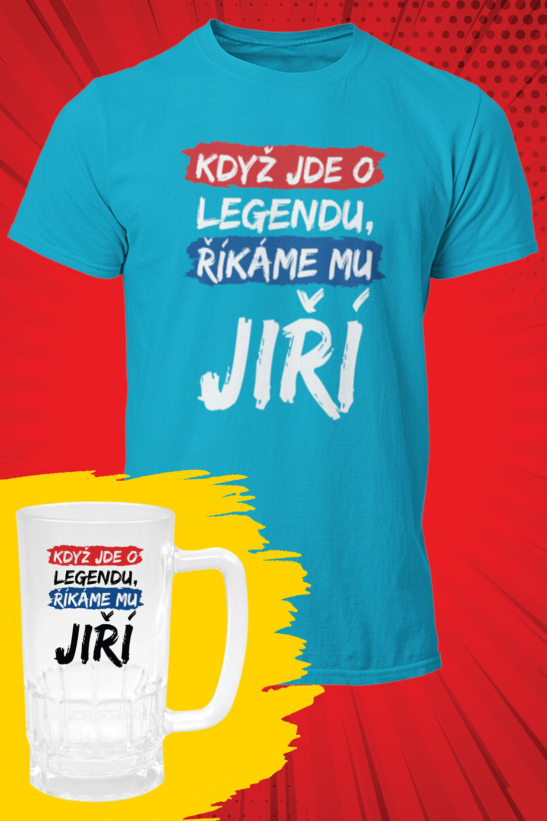 Pánské tričko Jiří - SET Barva: Tyrkysová