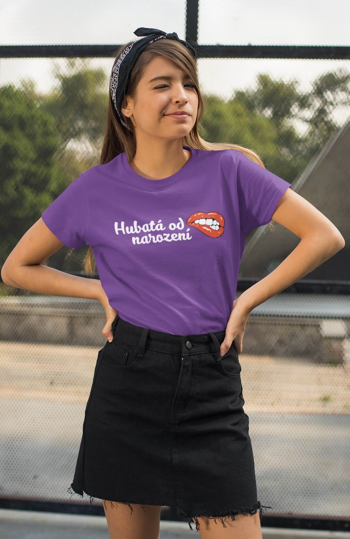 Dámské tričko Hubatá od narození