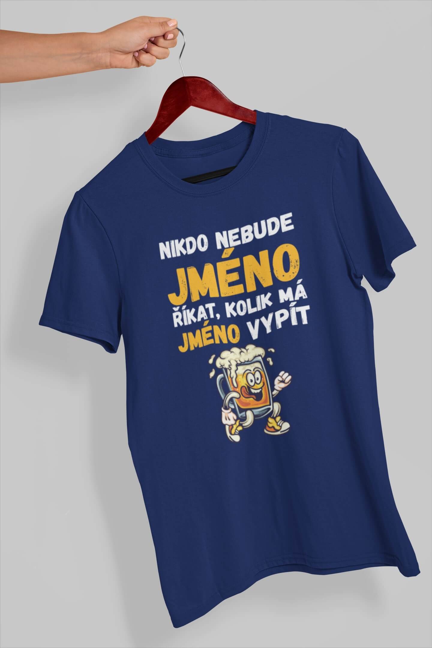 Pánské tričko Nikdo nebude říkat Barva: Půlnoční modrá, Velikost: XL