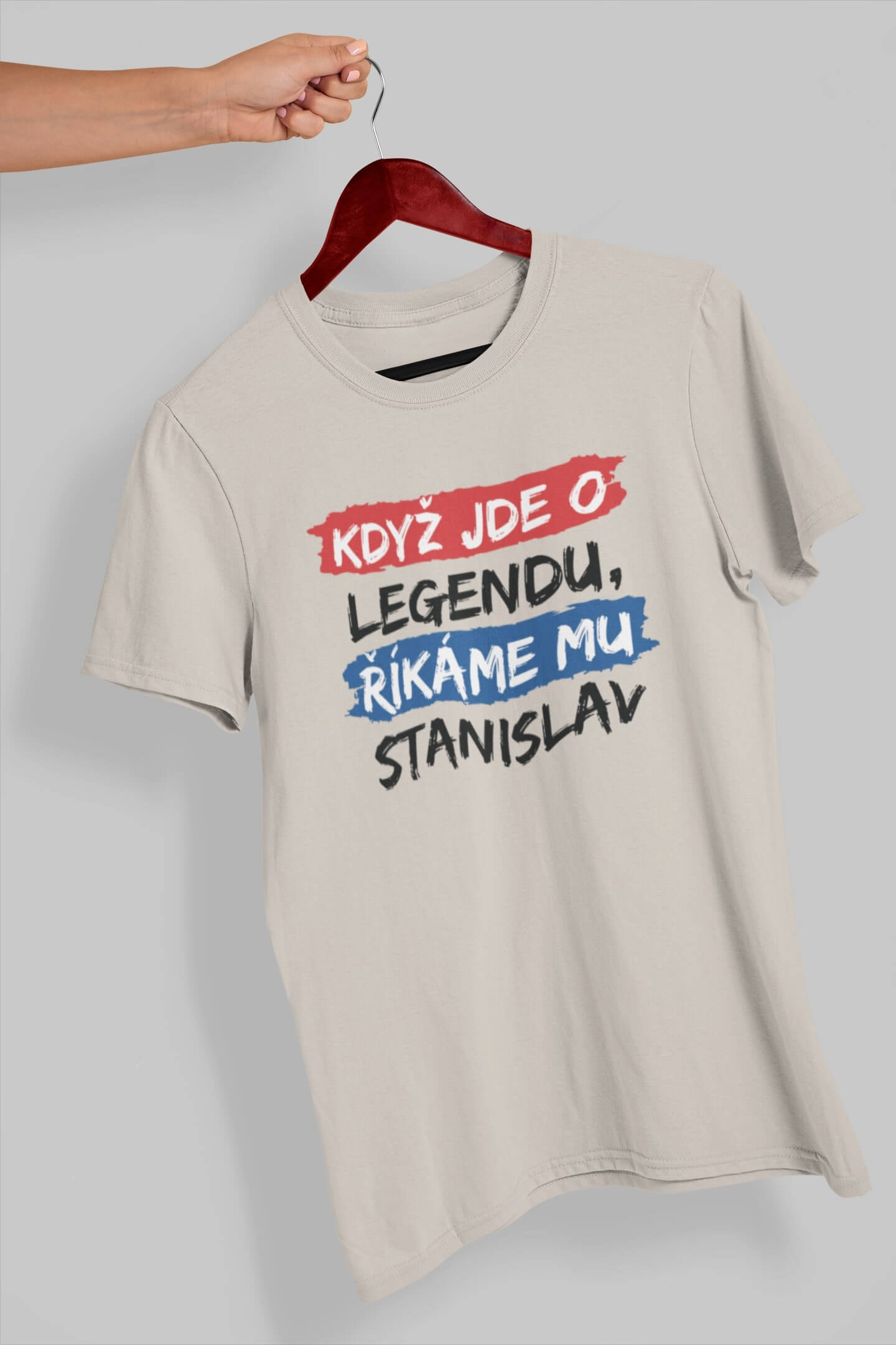 Pánské tričko Stanislav Barva: Ledově šedá