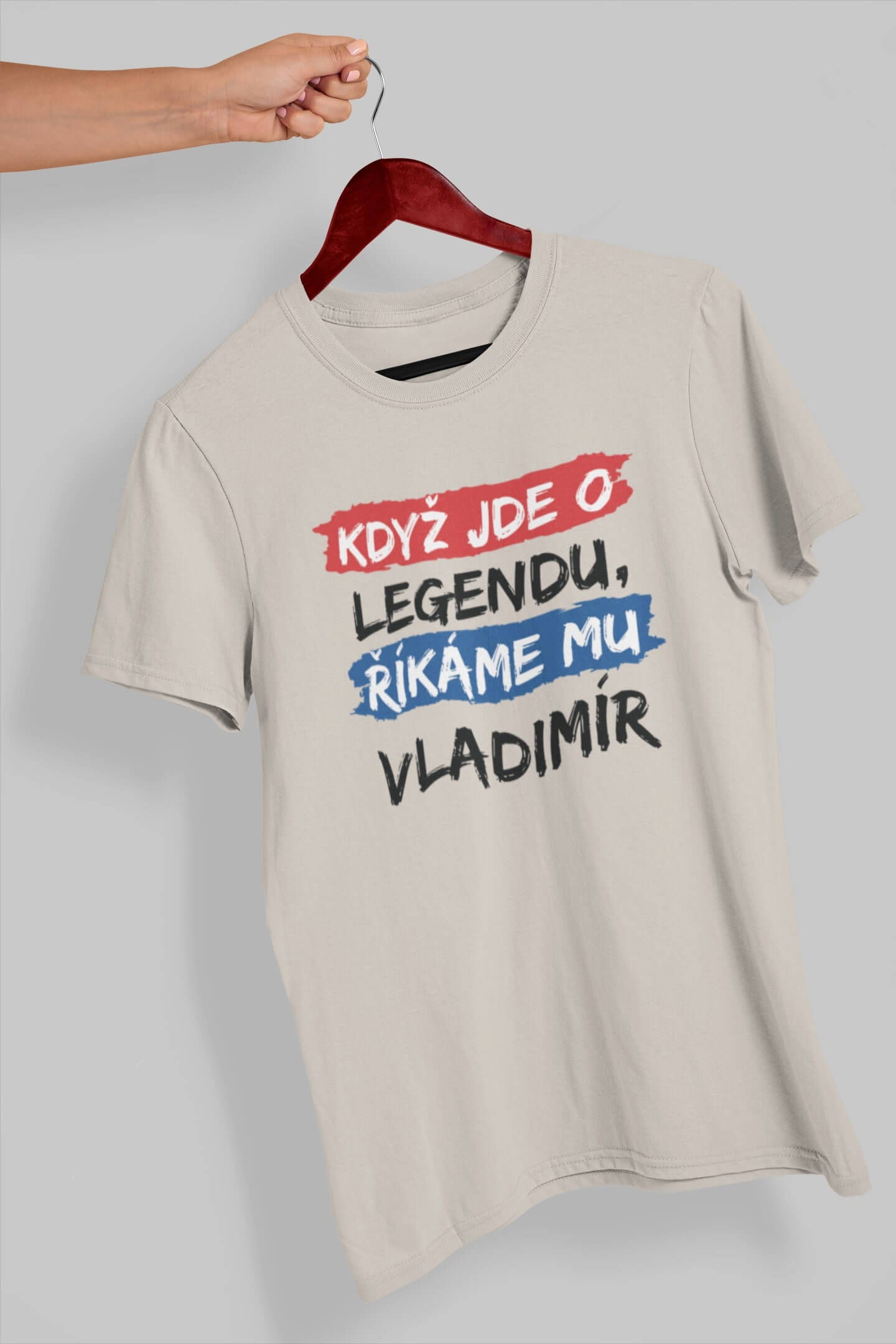 Pánské tričko Vladimír Barva: Ledově šedá