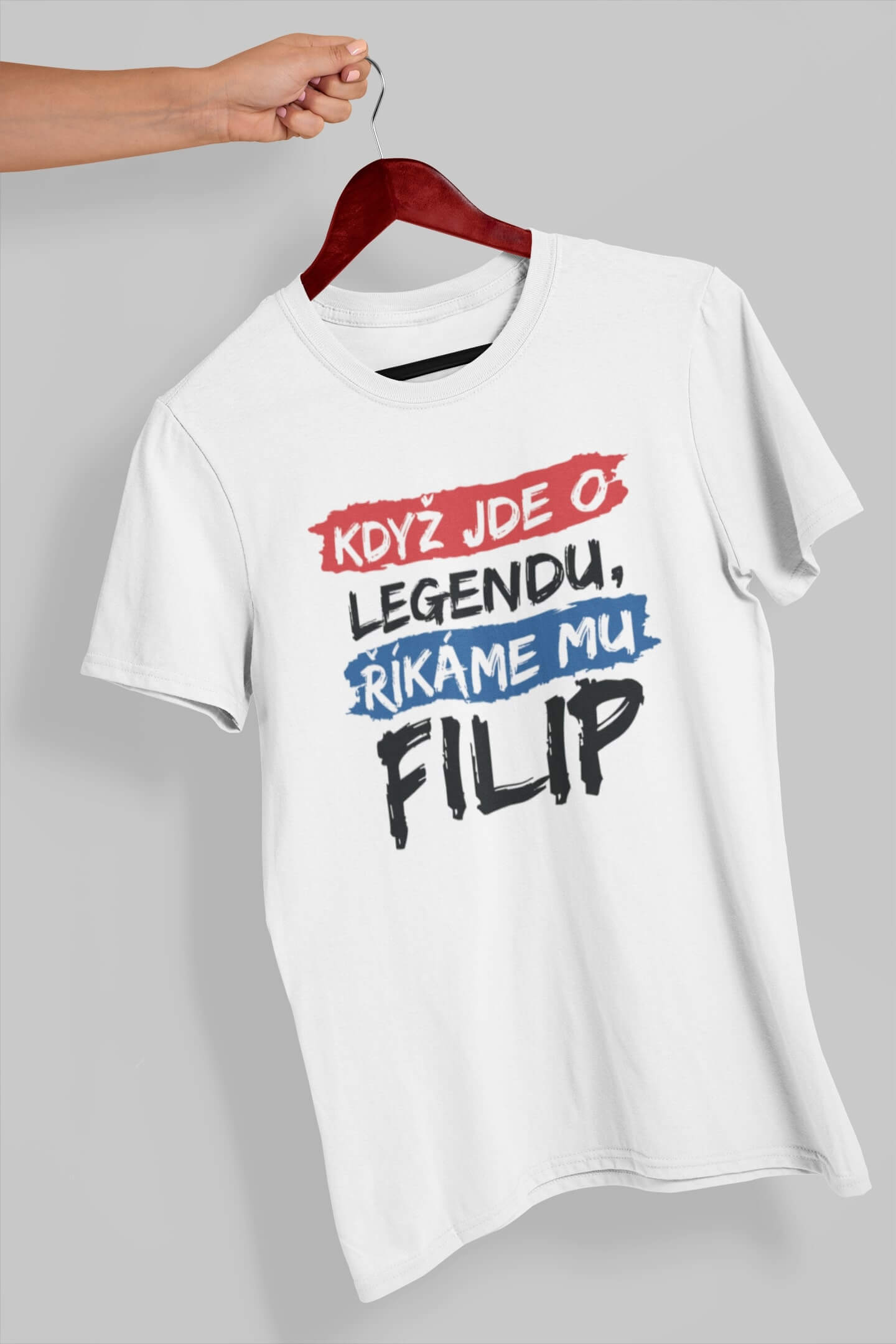 Pánské tričko FIlip Barva: Bíla