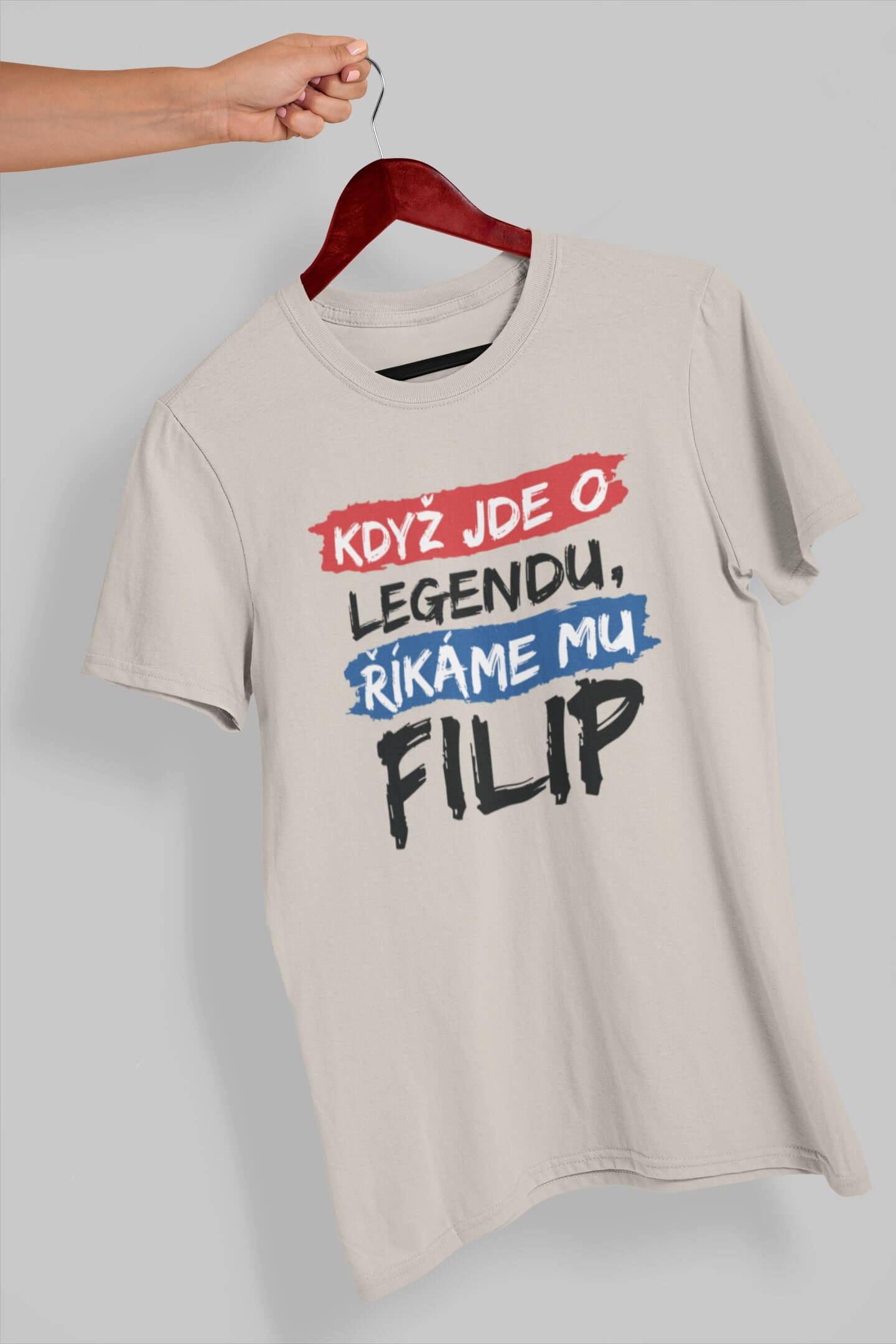 Pánské tričko FIlip Barva: Ledově šedá