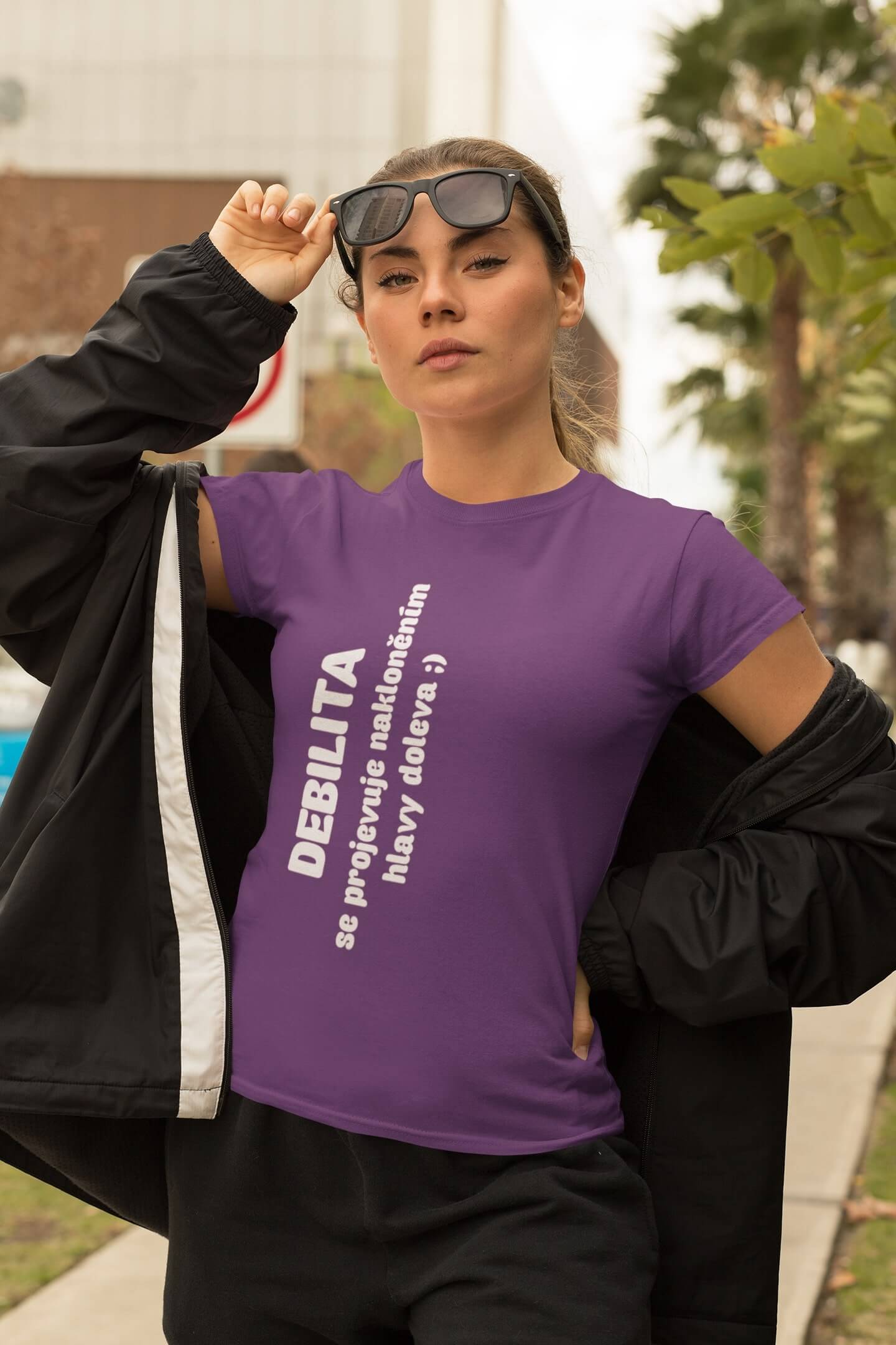 Dámské tričko Debilita Barva: Fialová, Velikost: 2XL