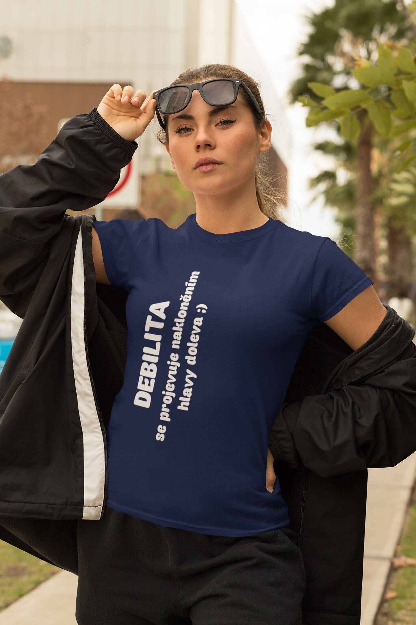 Dámské tričko Debilita Barva: Půlnoční modrá, Velikost: 2XL