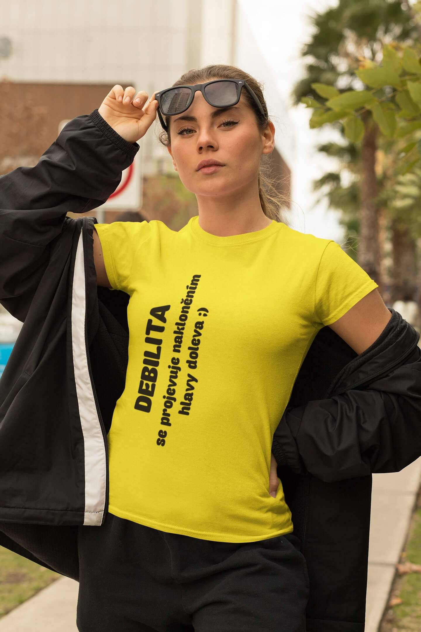 Dámské tričko Debilita Barva: Citrónová, Velikost: 2XL