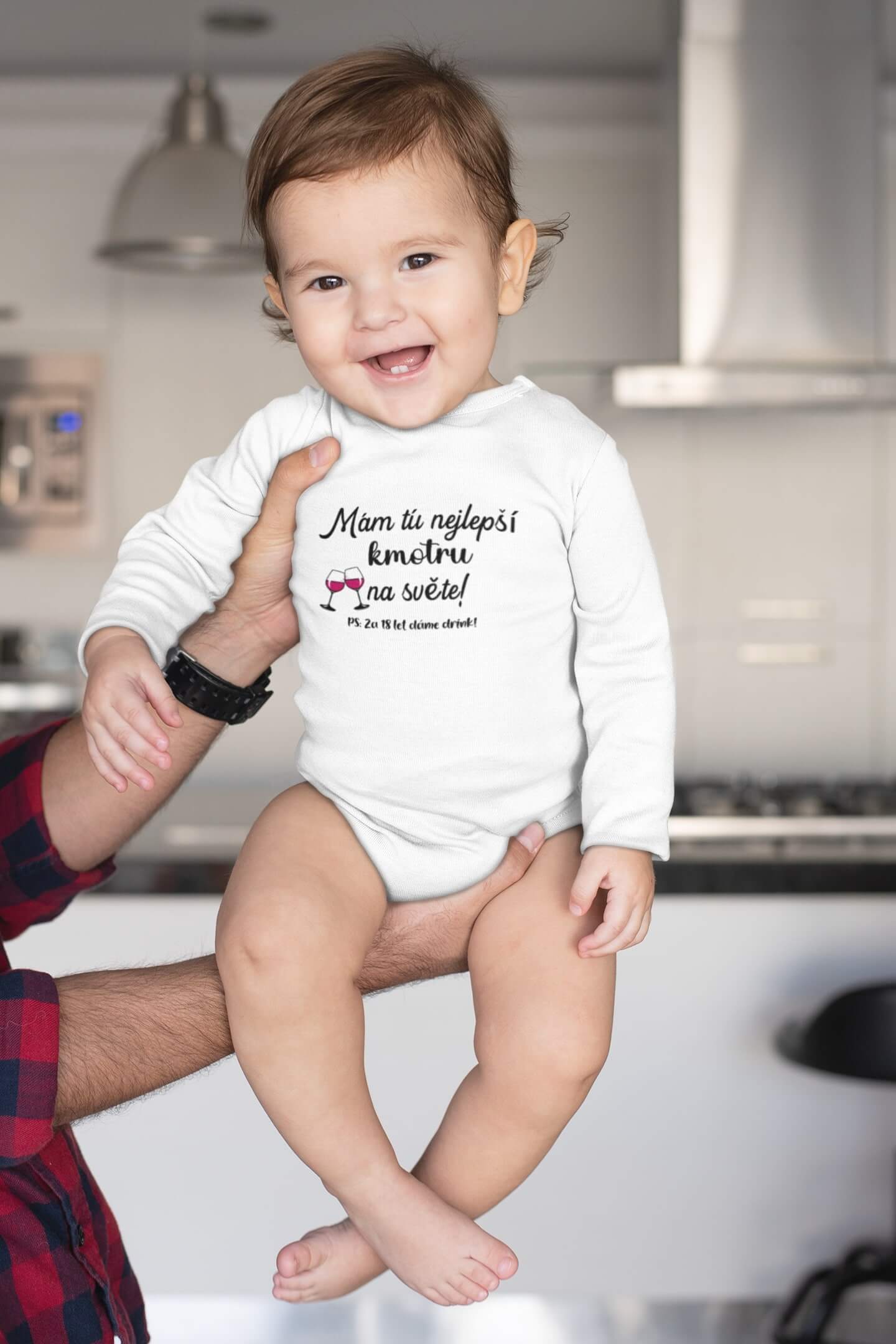Kojenecké body Mám tú nejlepší kmotru Barva: Bíla, Velikost: 74(6m-9m)