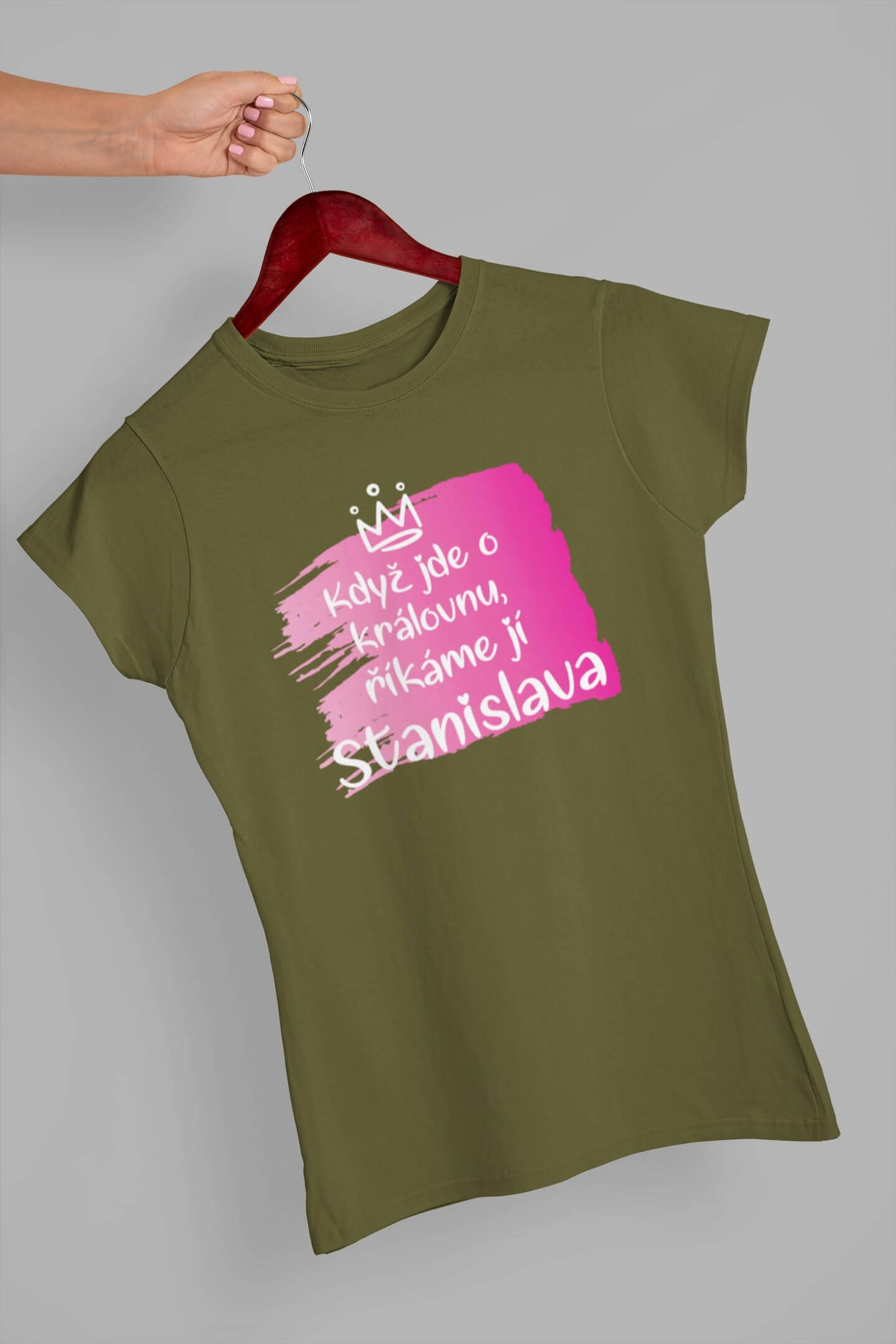 Dámské tričko Stanislava Barva: Khaki