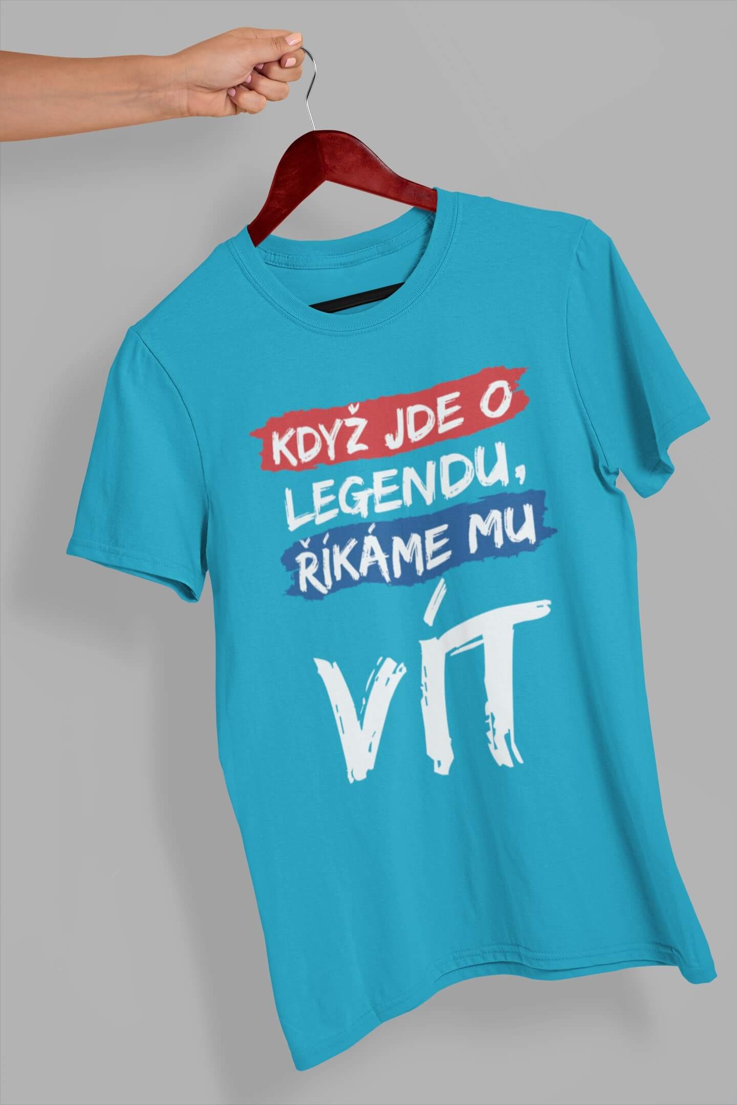 Pánské tričko Vít Barva: Tyrkysová