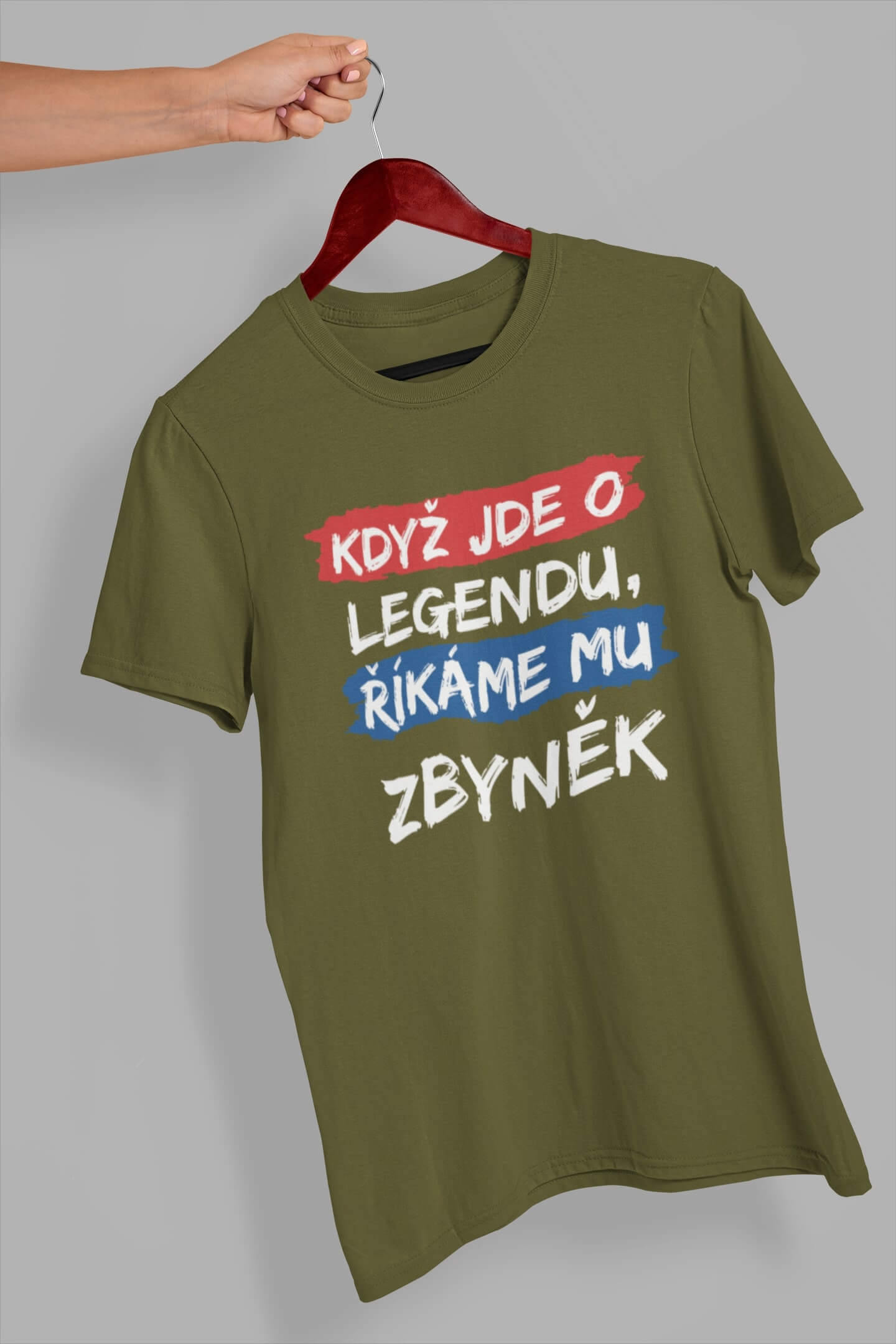 Pánské tričko Zbyněk Barva: Khaki