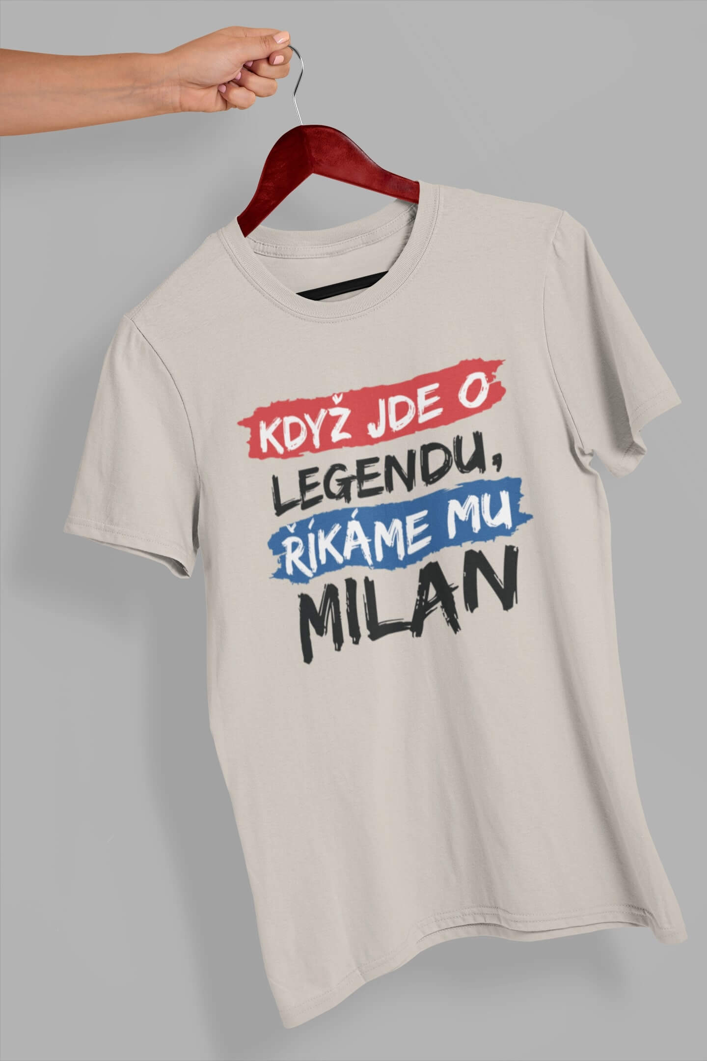 Pánské tričko Milan Barva: Ledově šedá