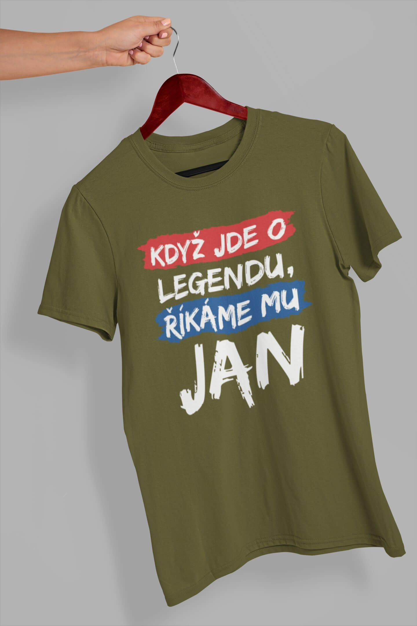 Pánské tričko Jan Barva: Khaki