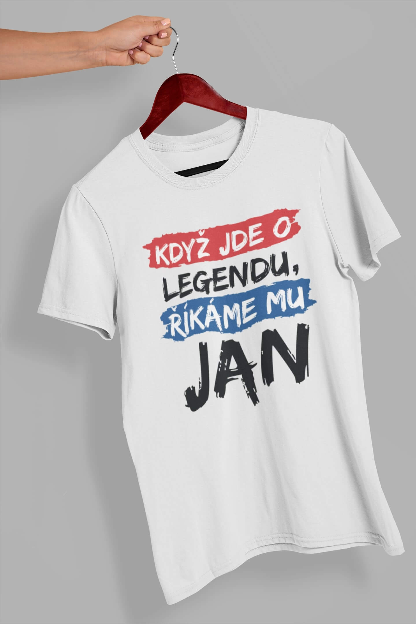 Pánské tričko Jan Barva: Bíla