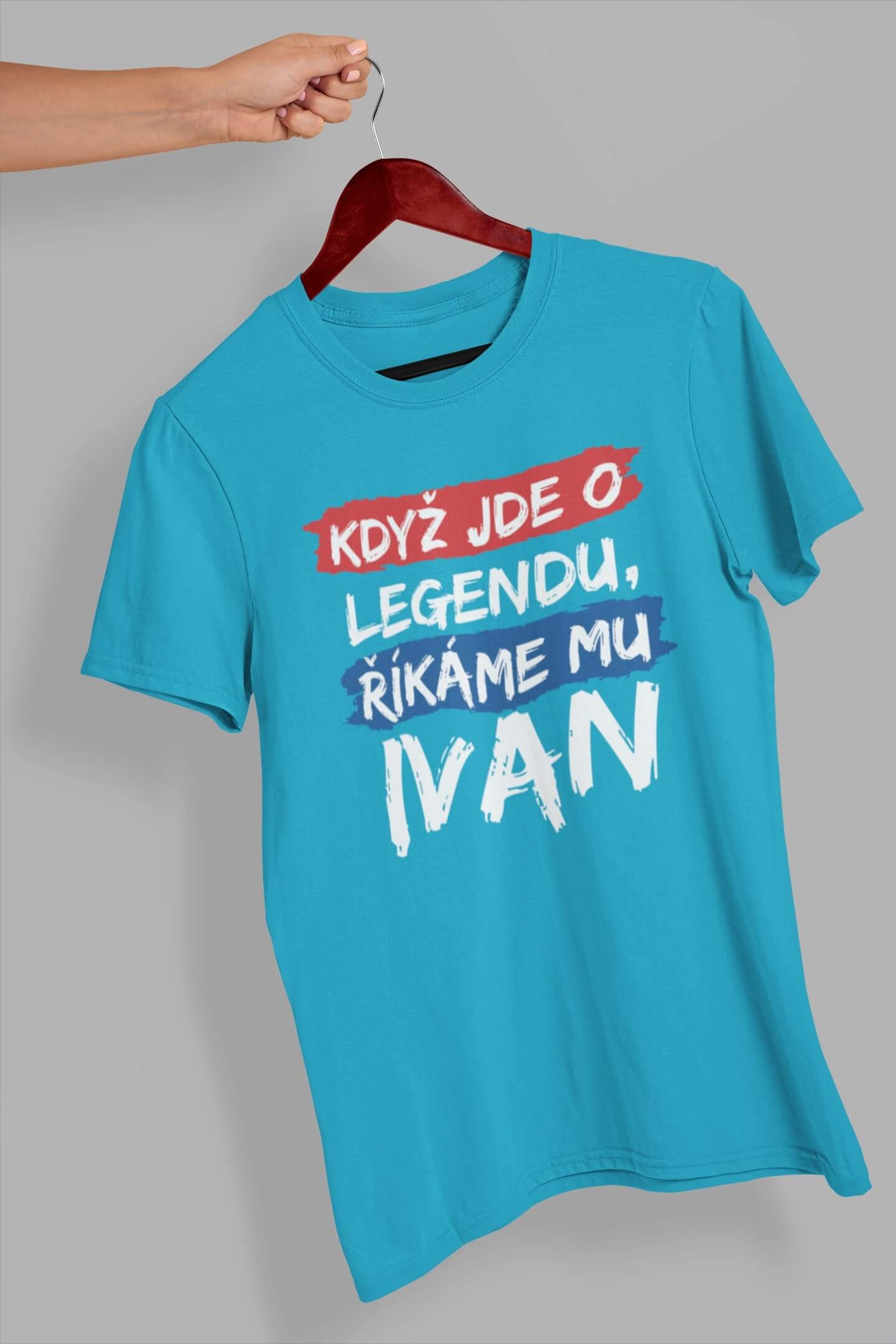 Pánské tričko Ivan Barva: Tyrkysová