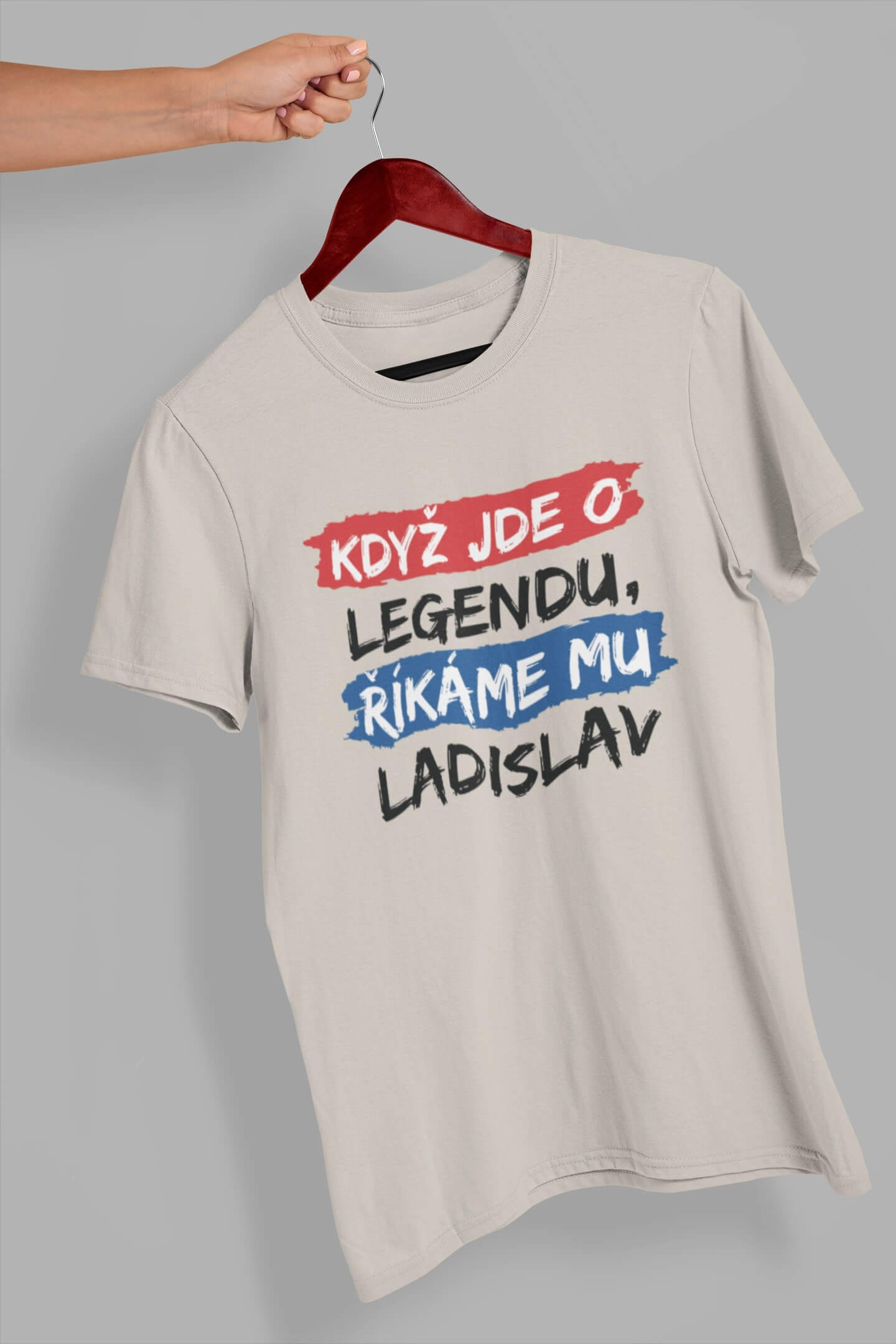 Pánské tričko Ladislav Barva: Ledově šedá