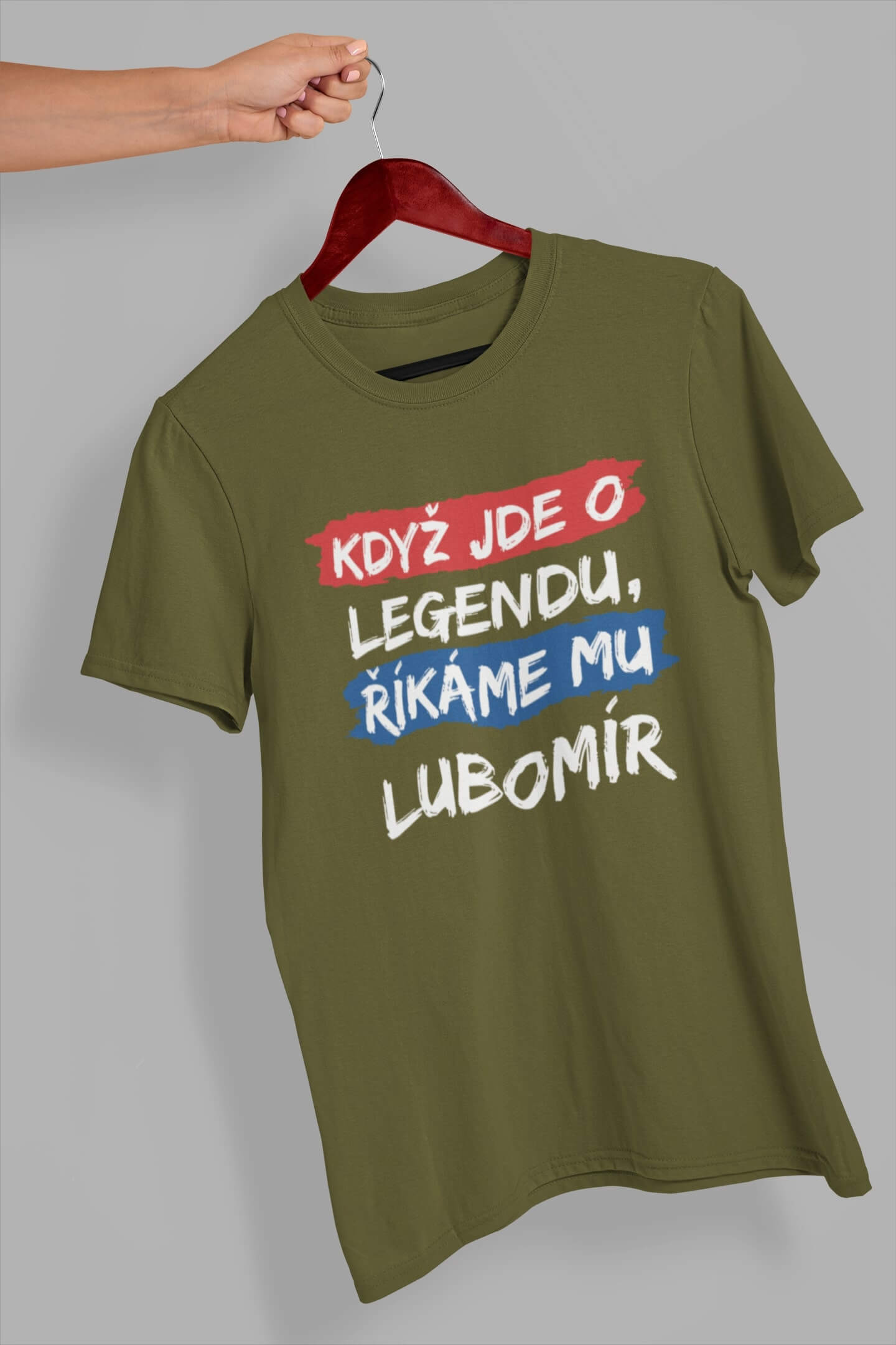 Pánské tričko Lubomír Barva: Khaki