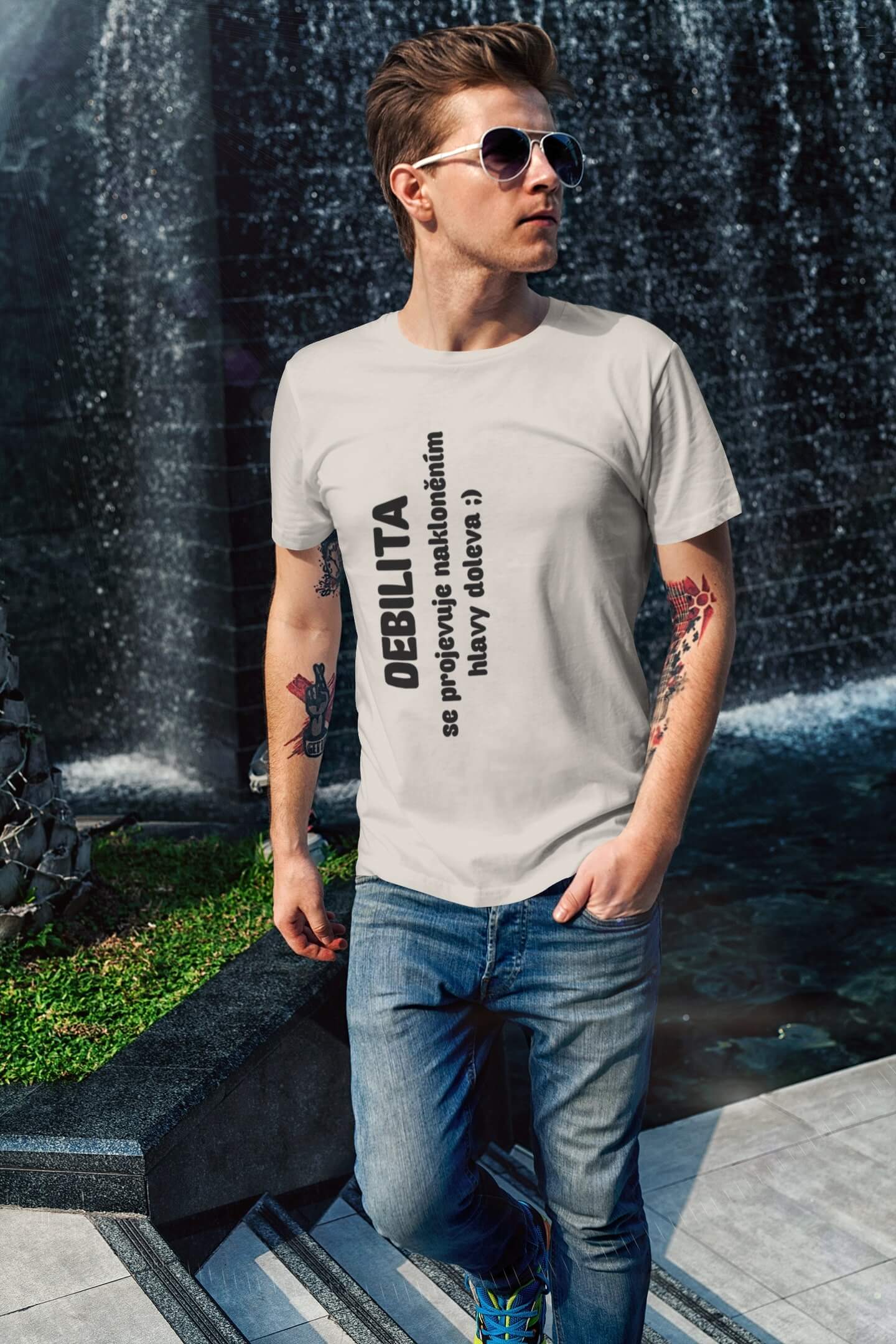 Pánské tričko Debilita Barva: Ledově šedá, Velikost: 2XL