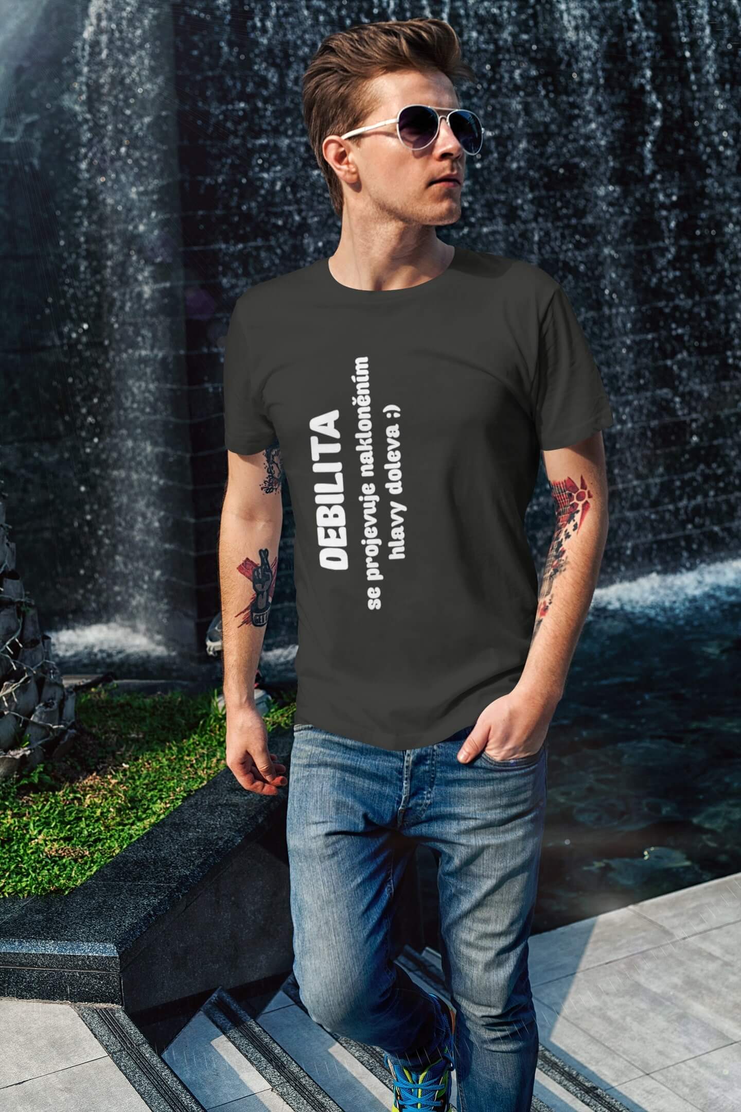 Pánské tričko Debilita Barva: Ebony grey, Velikost: S