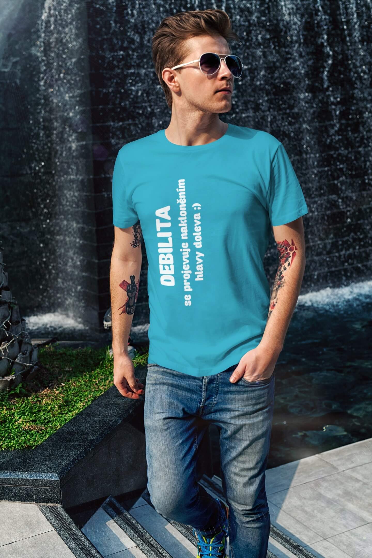 Pánské tričko Debilita Barva: Tyrkysová, Velikost: XS