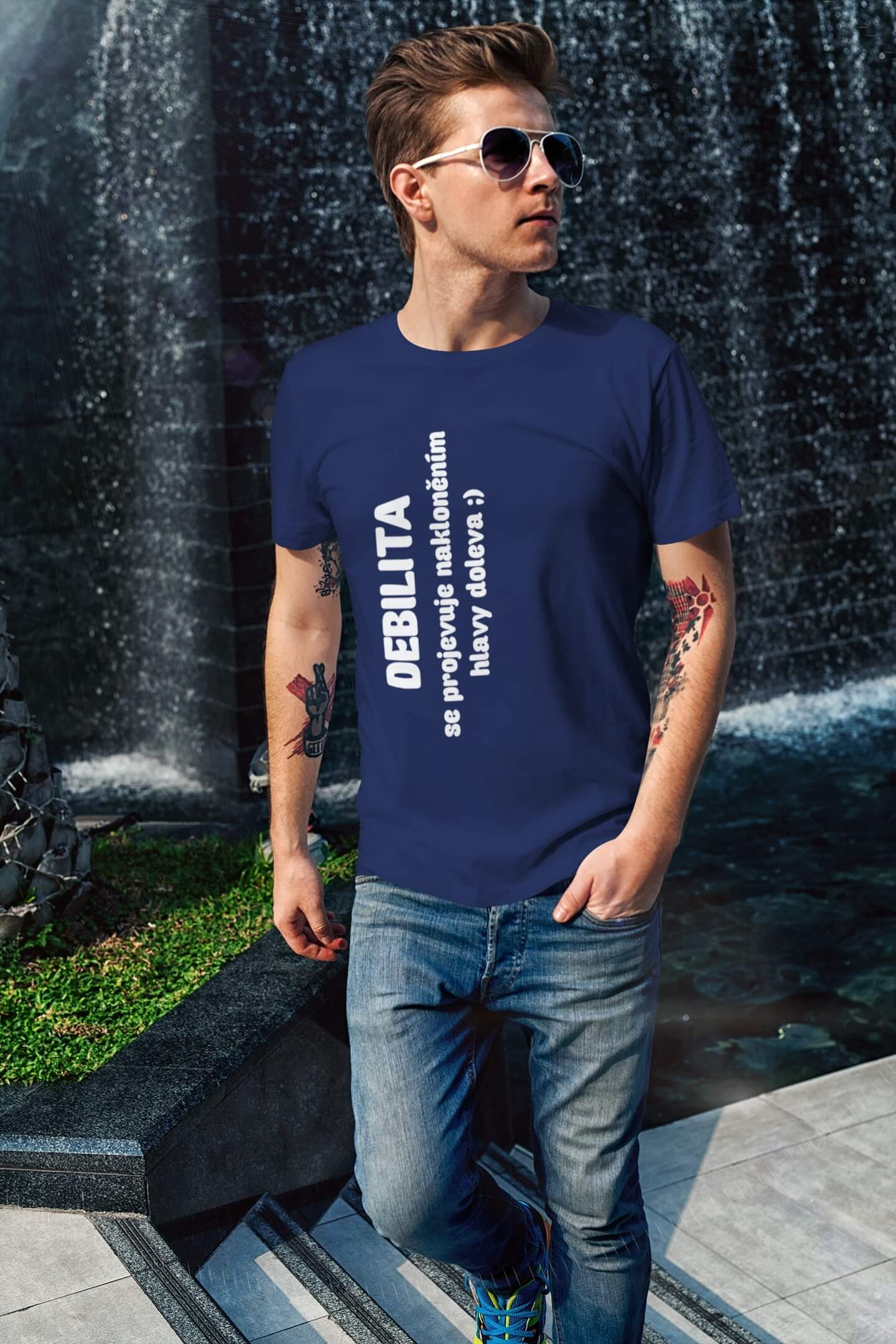Pánské tričko Debilita Barva: Půlnoční modrá, Velikost: XS
