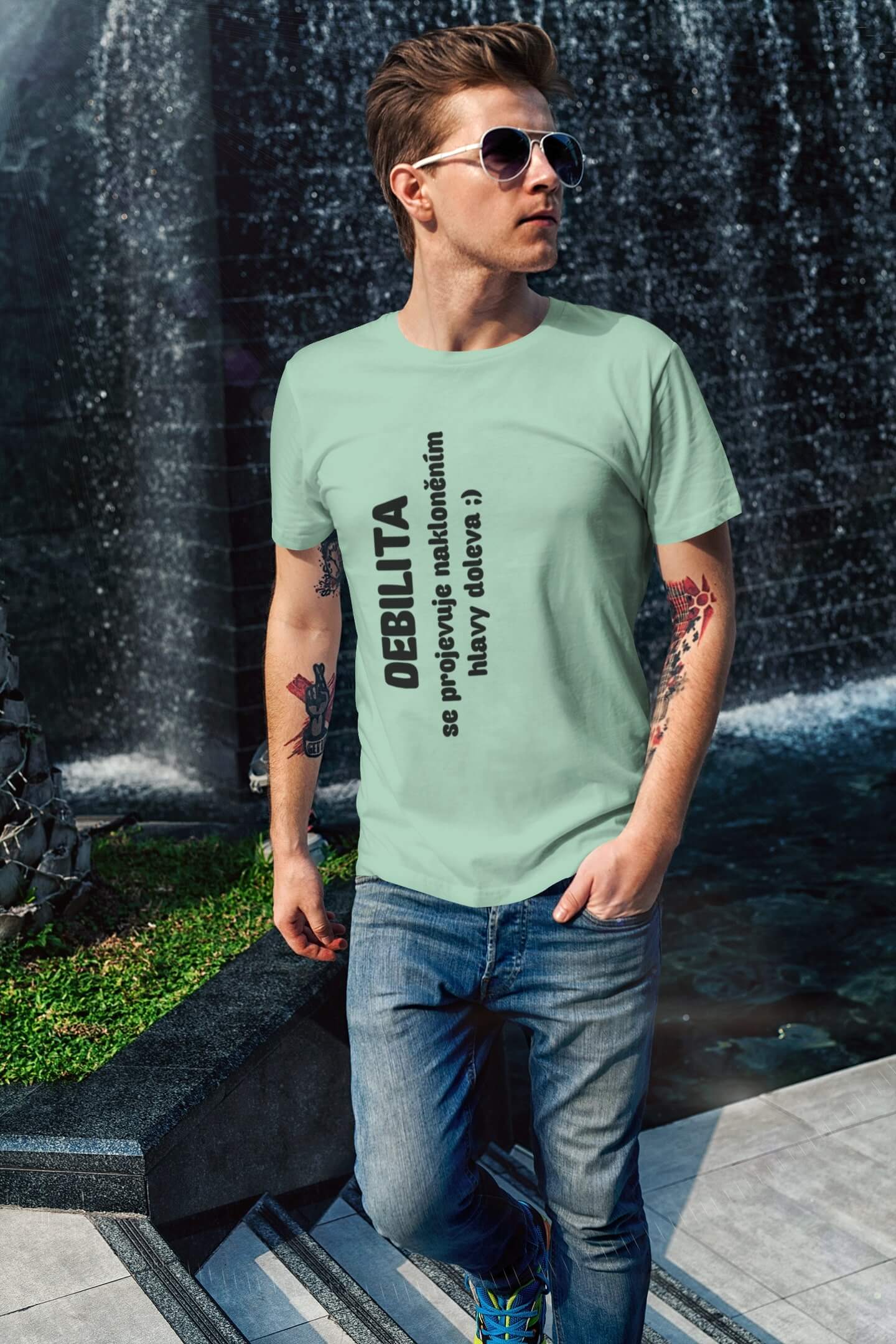 Pánské tričko Debilita Barva: Mätová, Velikost: XS
