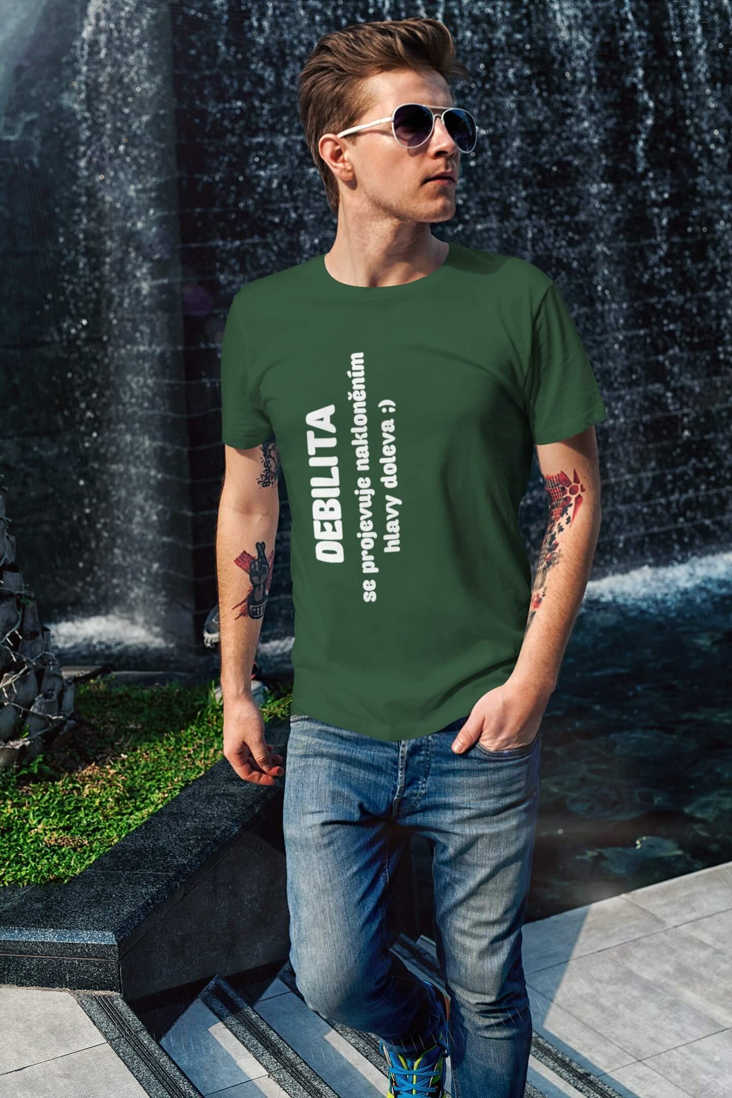 Pánské tričko Debilita Barva: Láhvově zelená, Velikost: 2XL