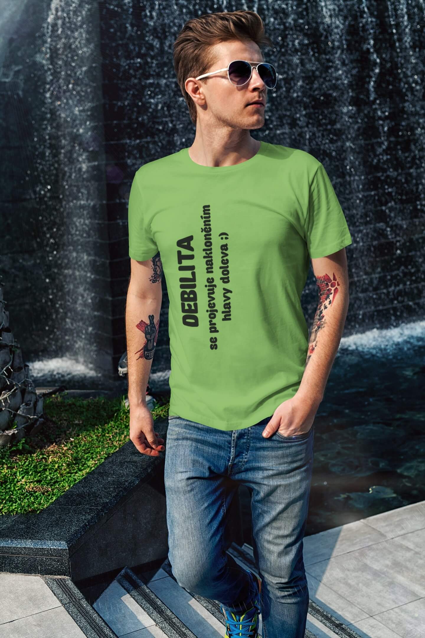 Pánské tričko Debilita Barva: Hrášková zelená, Velikost: 2XL