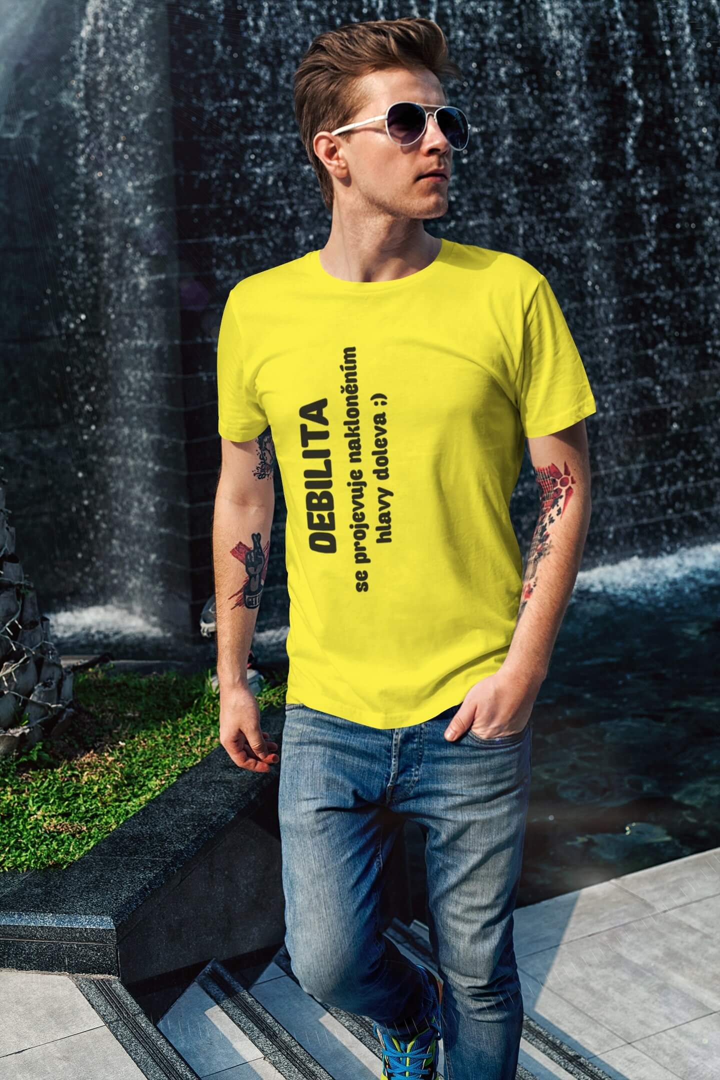 Pánské tričko Debilita Barva: Citrónová, Velikost: 2XL