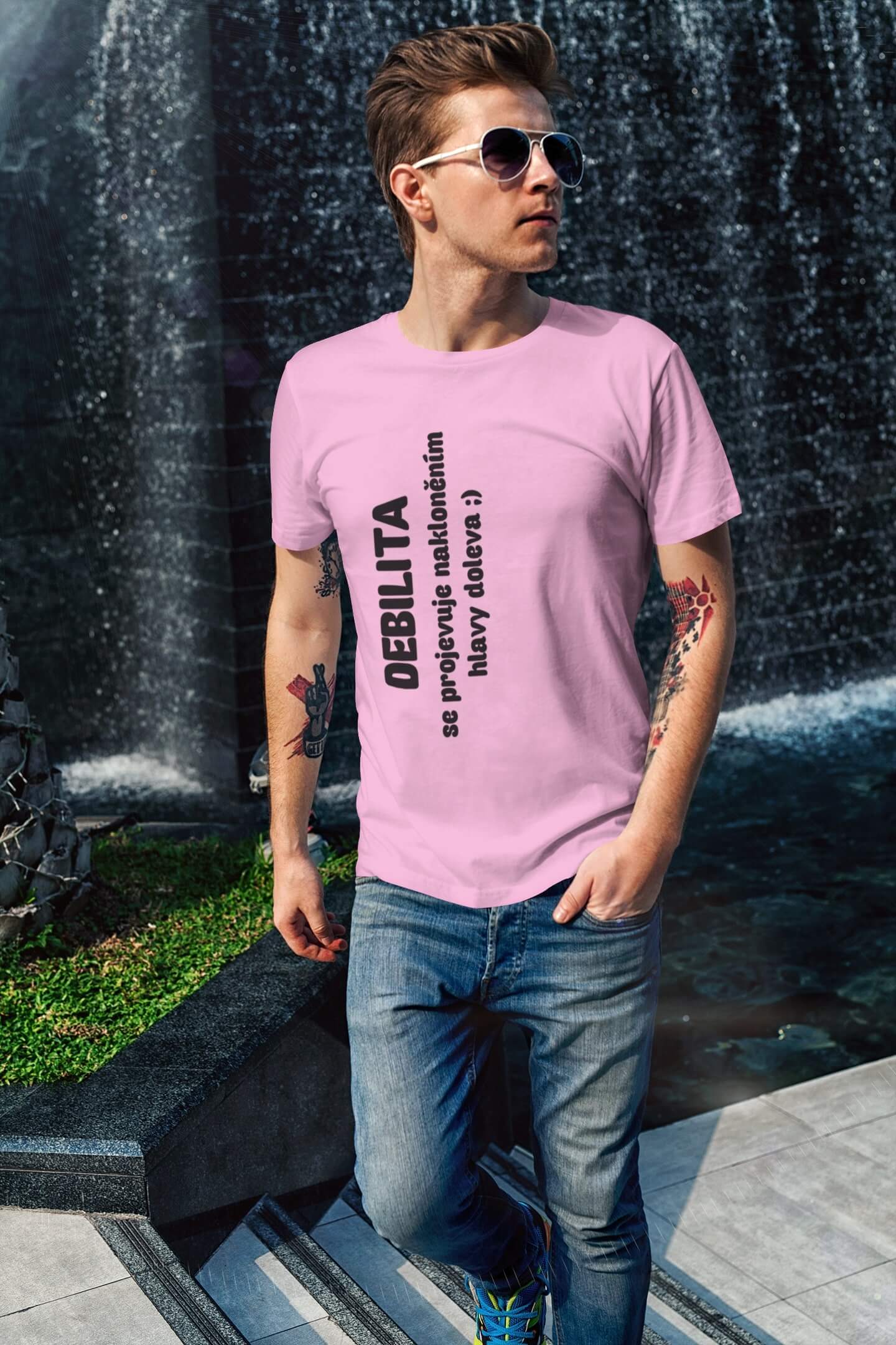Pánské tričko Debilita Barva: Ružová, Velikost: 2XL