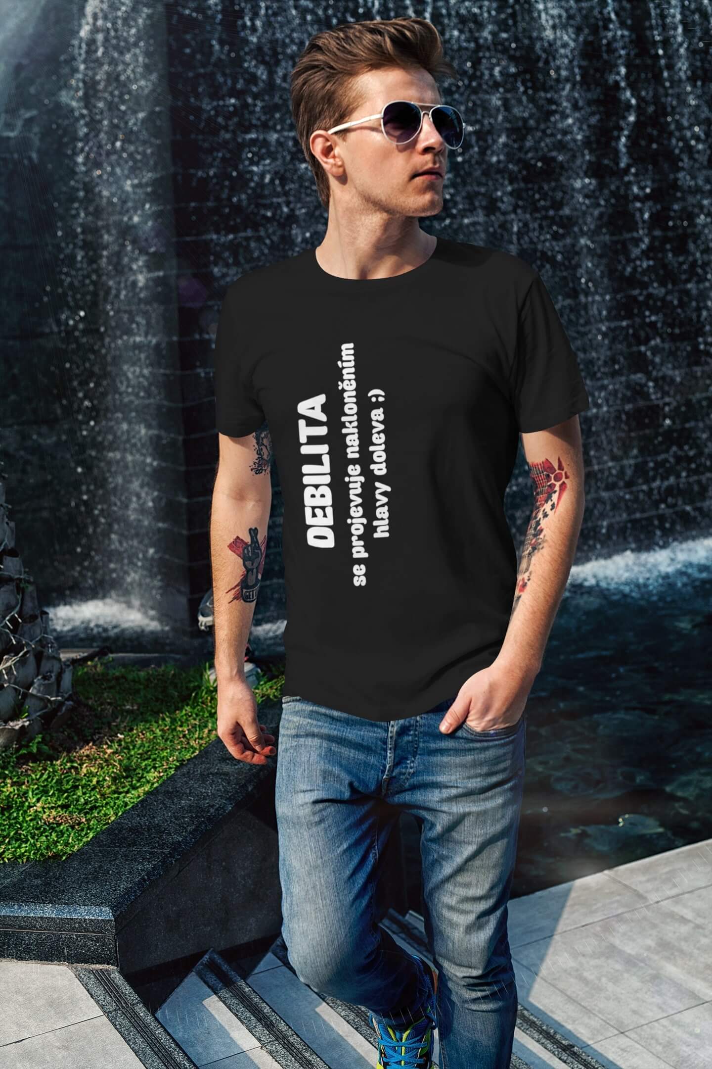 Pánské tričko Debilita Barva: Černá, Velikost: 3XL