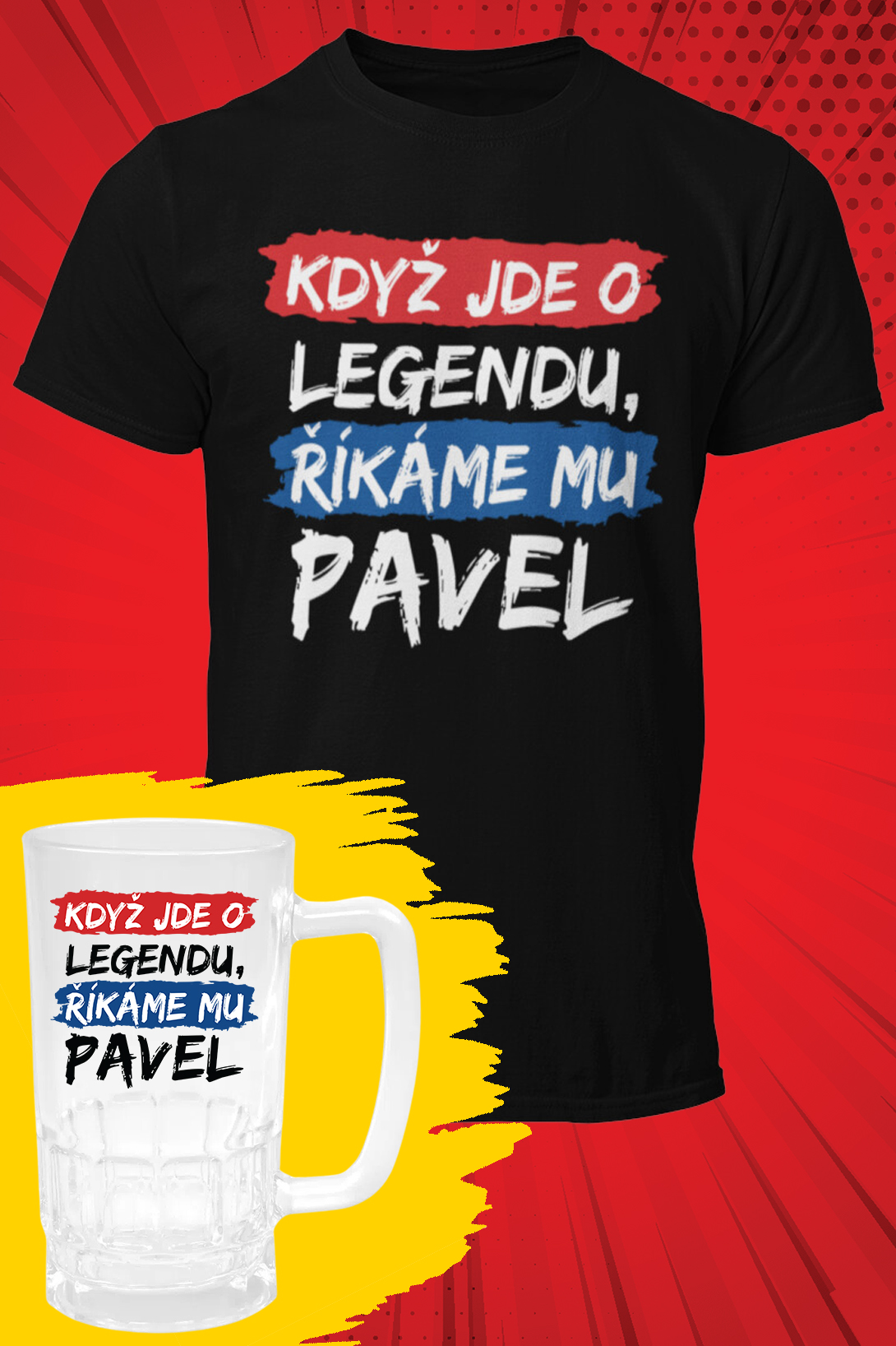 Pánské tričko Pavel - SET Barva: Černá