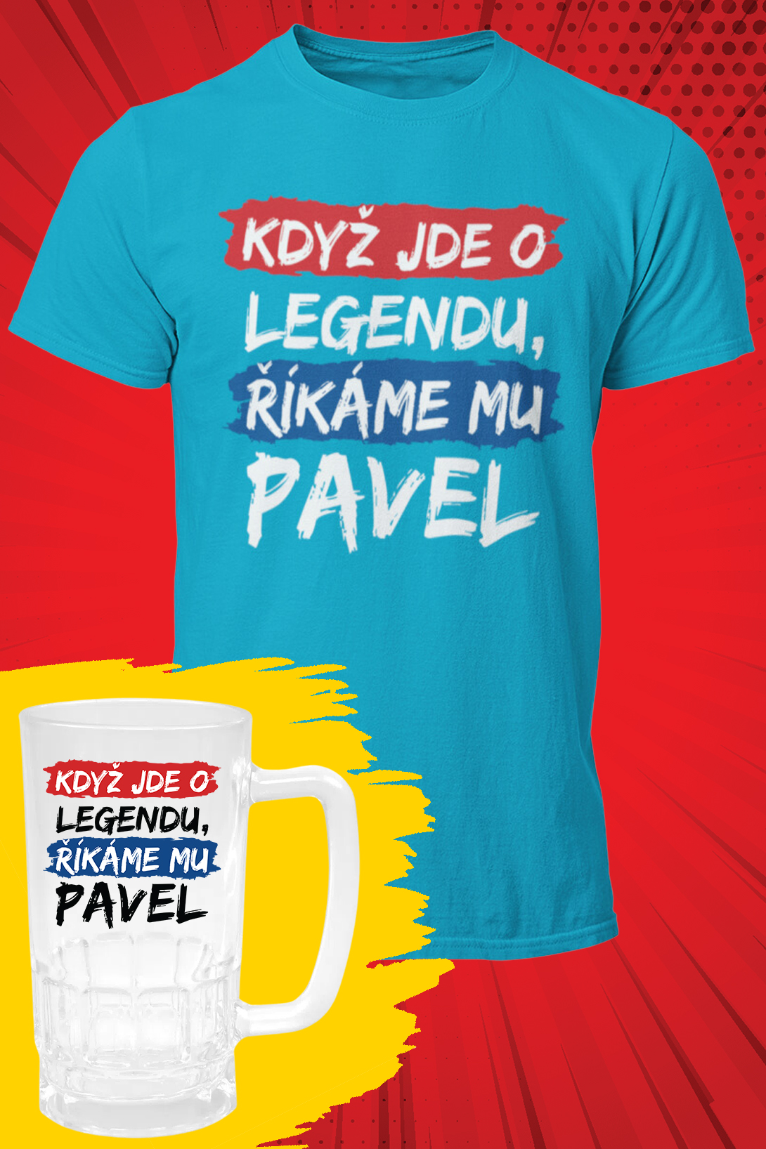 Pánské tričko Pavel - SET Barva: Tyrkysová